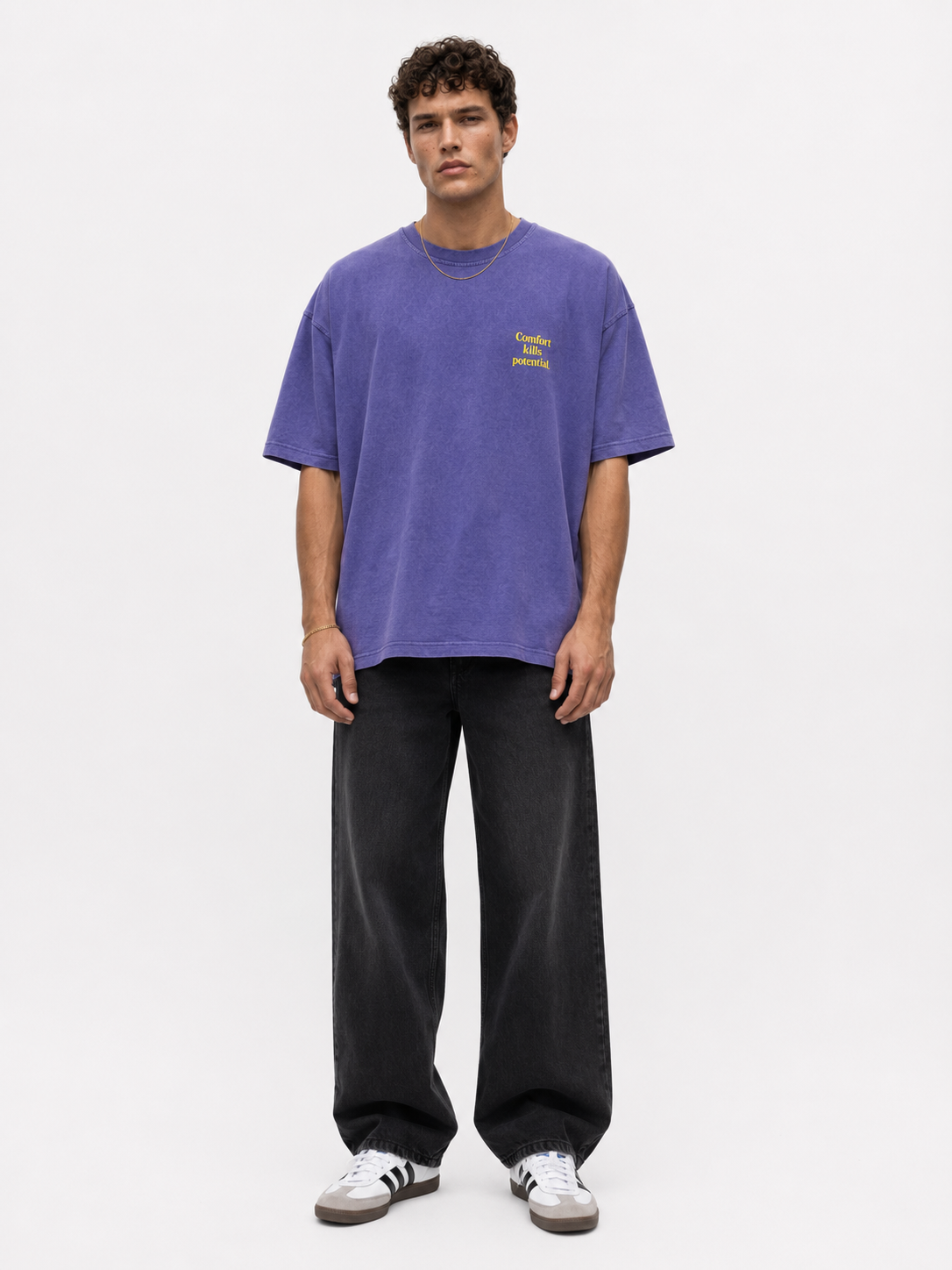 Potential Washed Oversized T-Shirt Purple