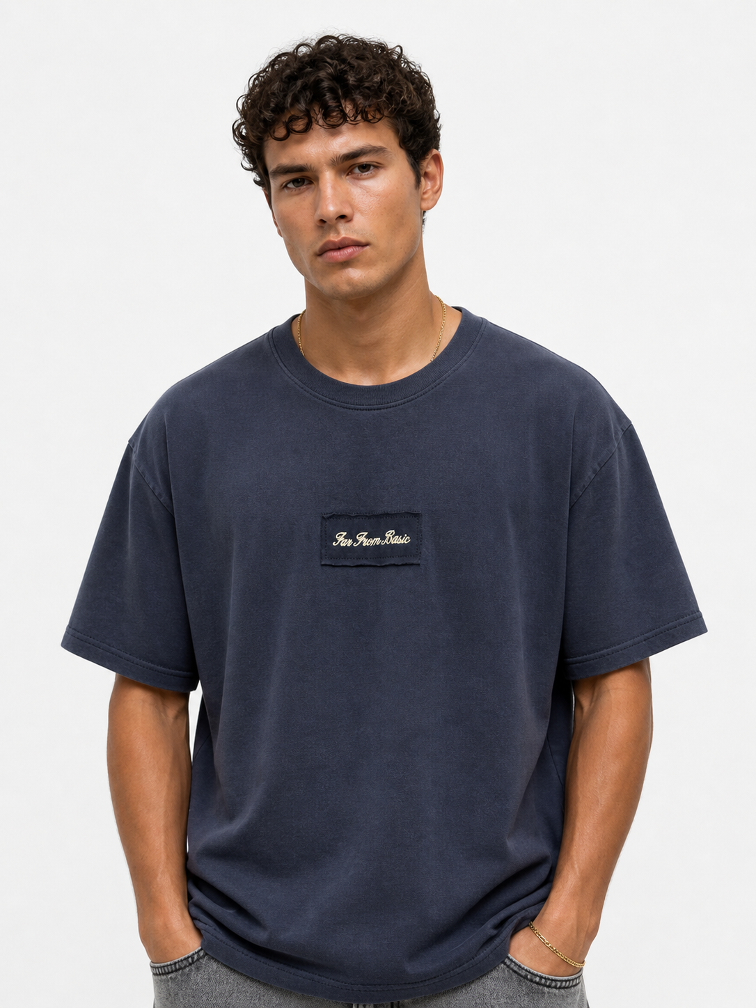 FFB Patch Oversized T-Shirt Navy