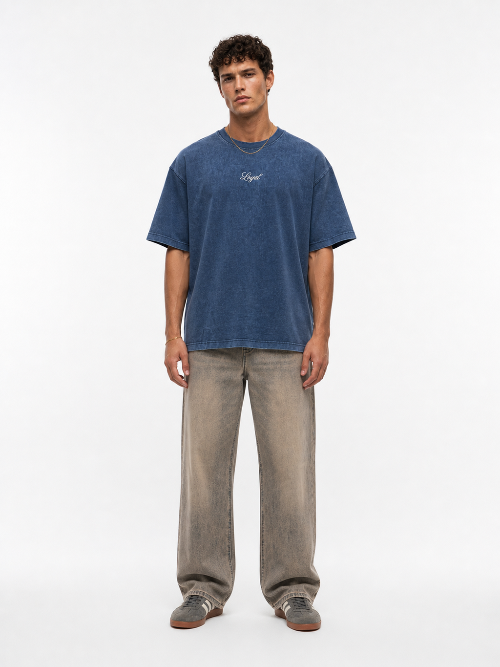Loyal Washed Oversized T-Shirt Navy