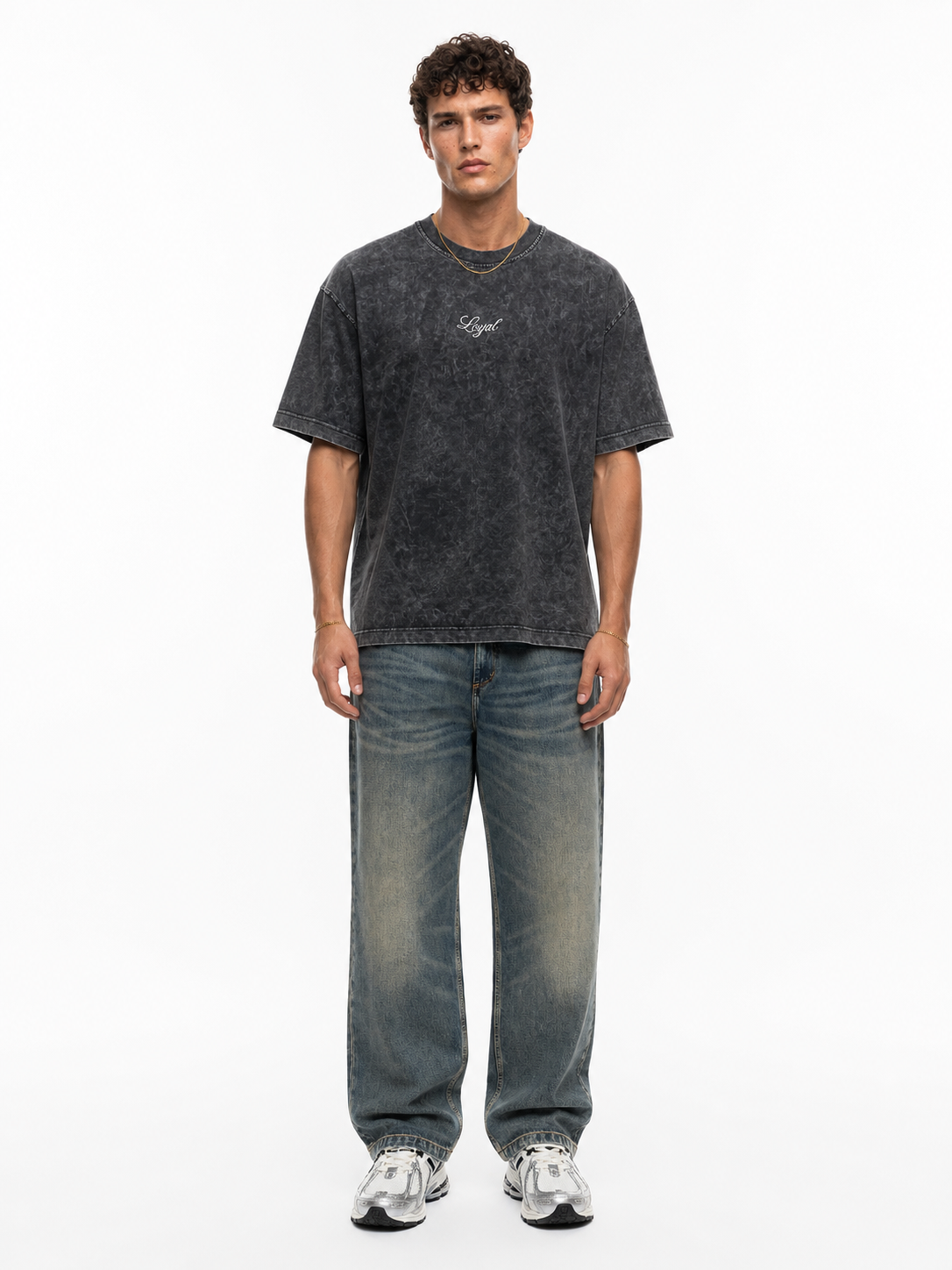 Loyal Washed Oversized T-Shirt Black