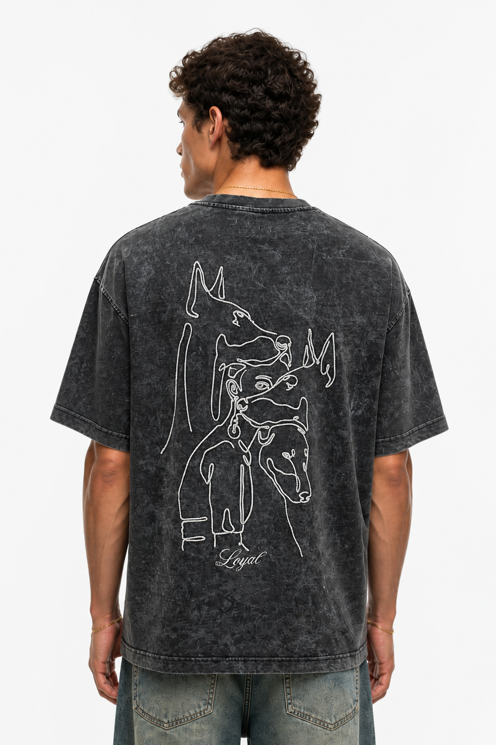 Loyal Washed Oversized T-Shirt Black
