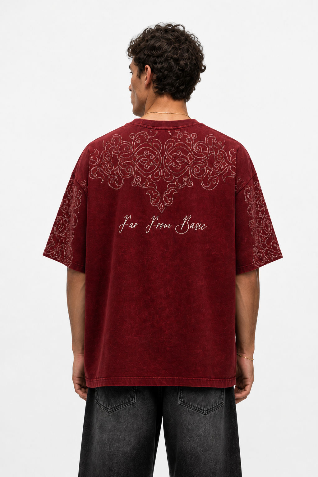 FFB Washed Oversized T-Shirt Burgundy