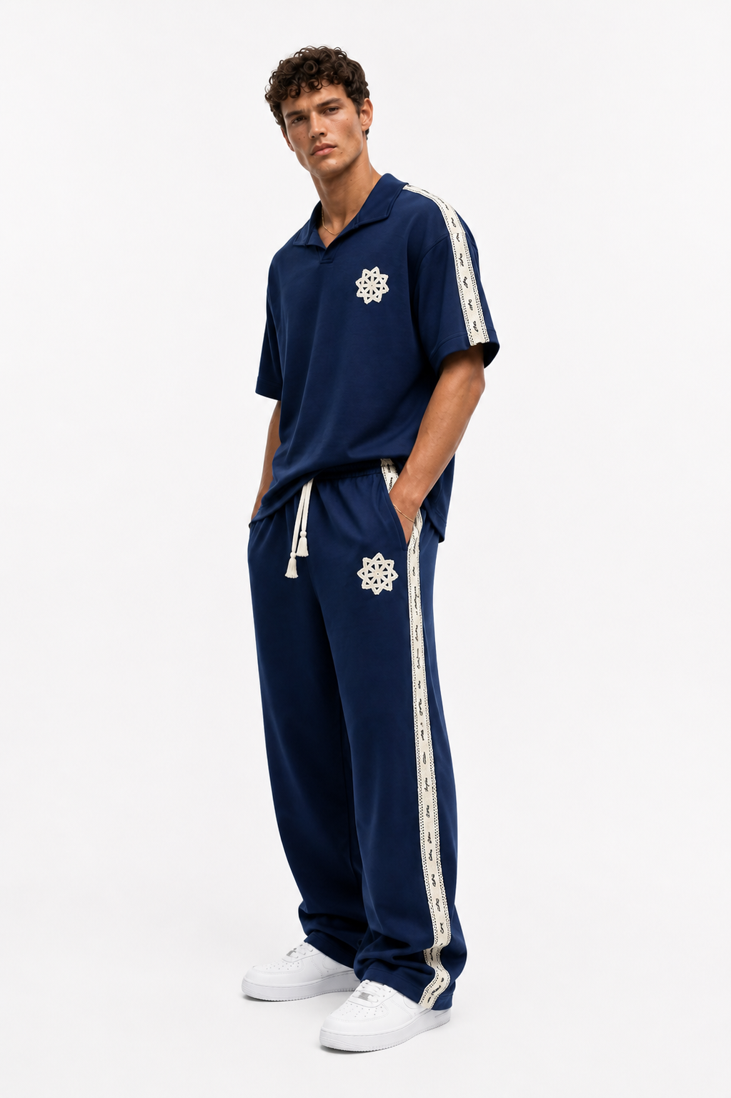 Respire Stripe Regular Fit Set Navy