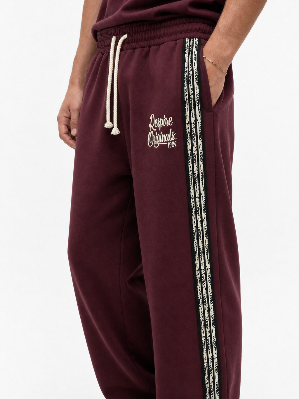 Originals Stripe Regular Fit Set Burgundy