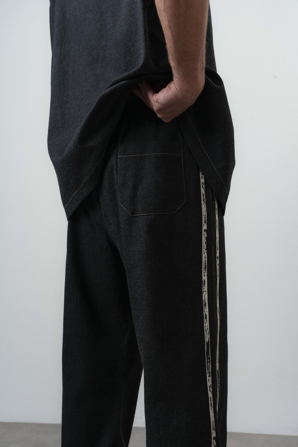 Denim Baggy Sweatpant Black