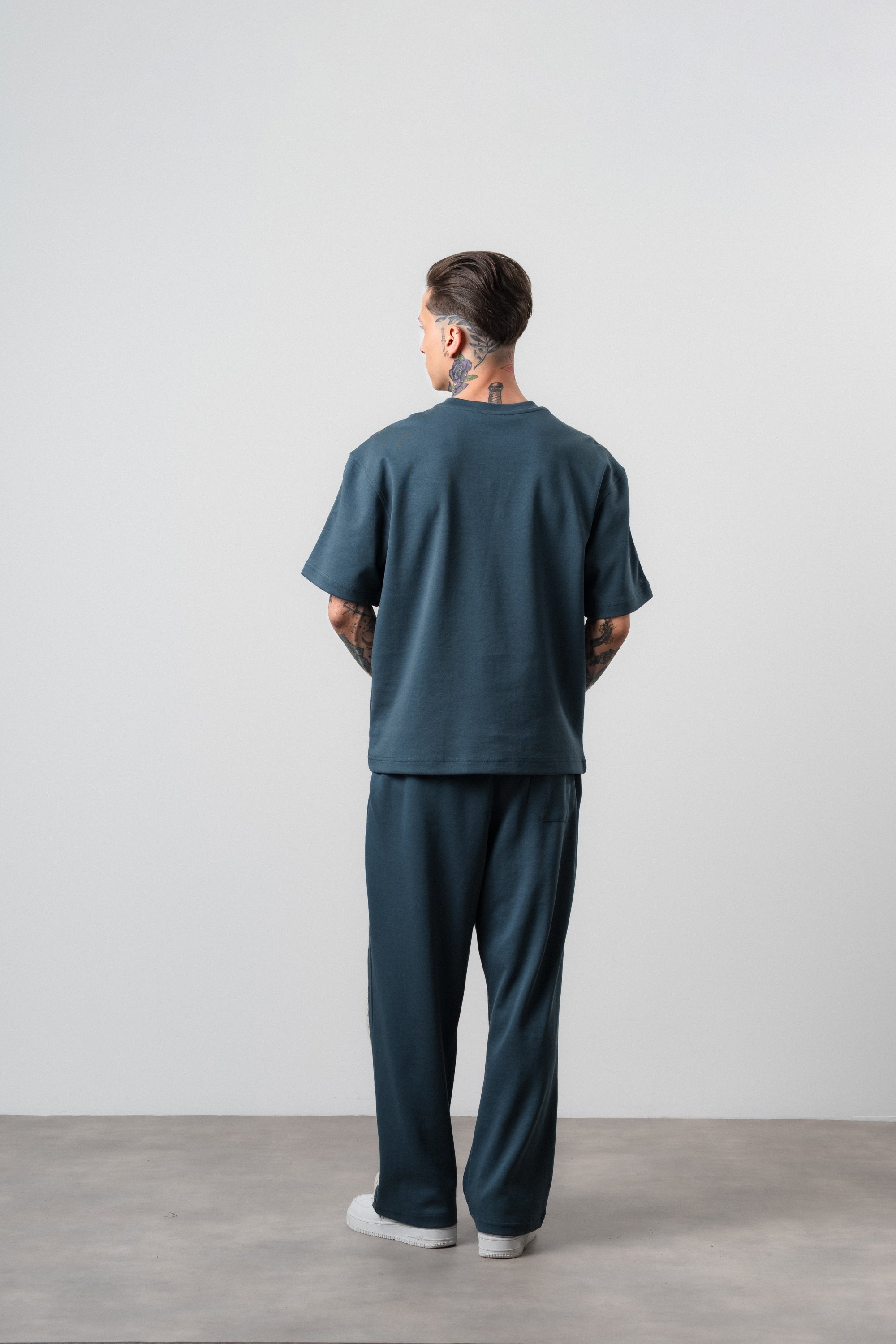 07 Striped Regular Fit Tracksuit Petrol Blue