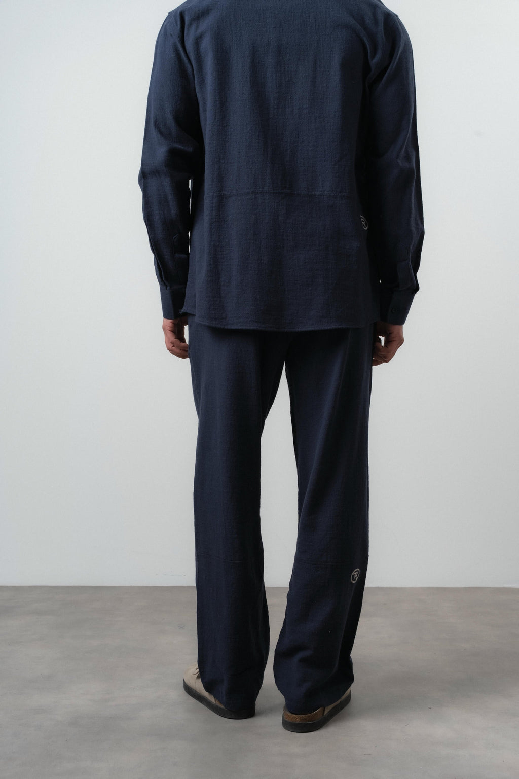 R Embroidered Baggy Sweatpant Navy