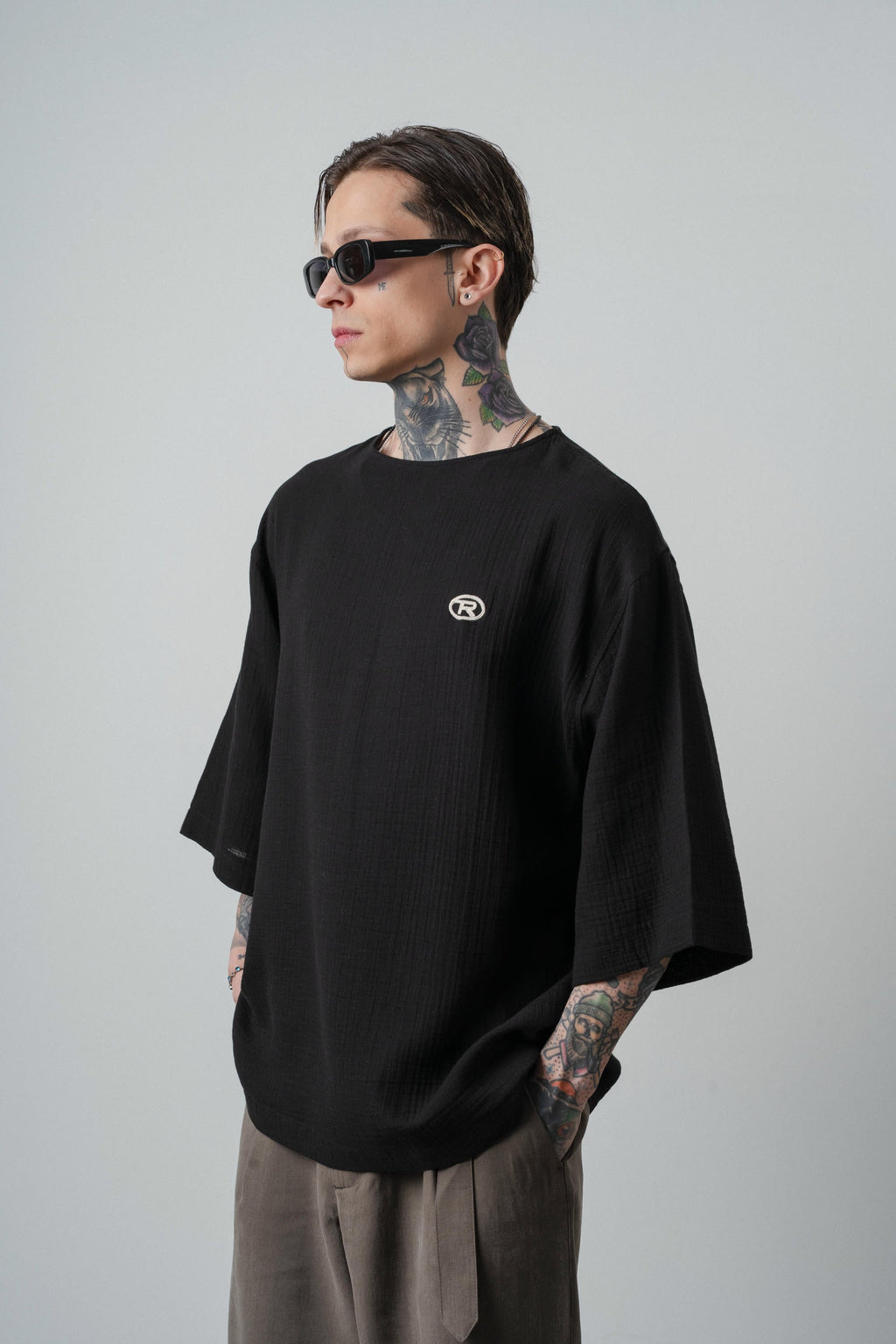 Muslin Oversized T-Shirt Black