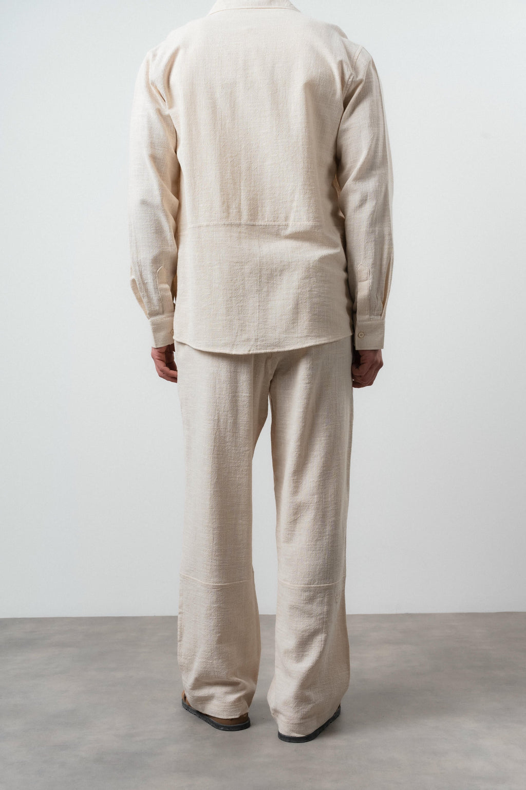R Embroidered Baggy Sweatpant Beige