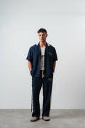 Striped Oversized Tracksuit Navy