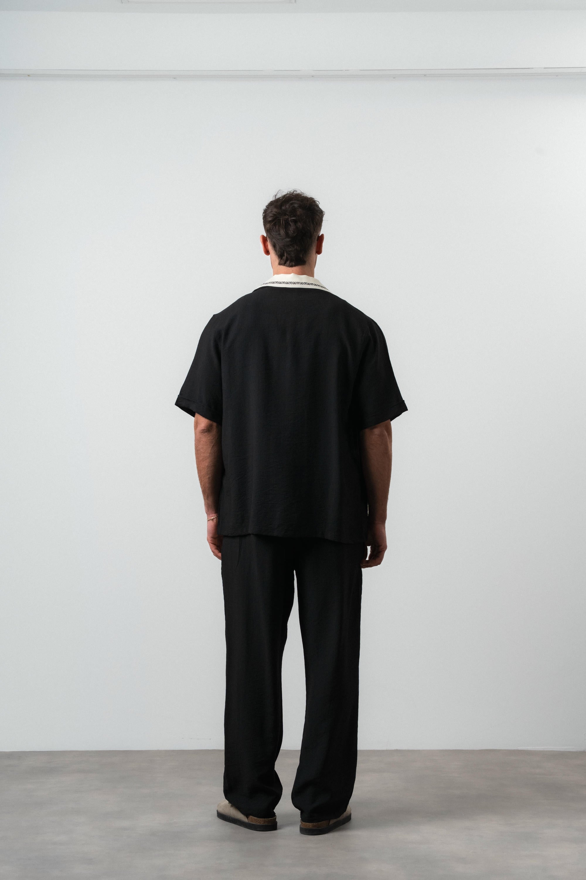 Striped Oversized Tracksuit Black