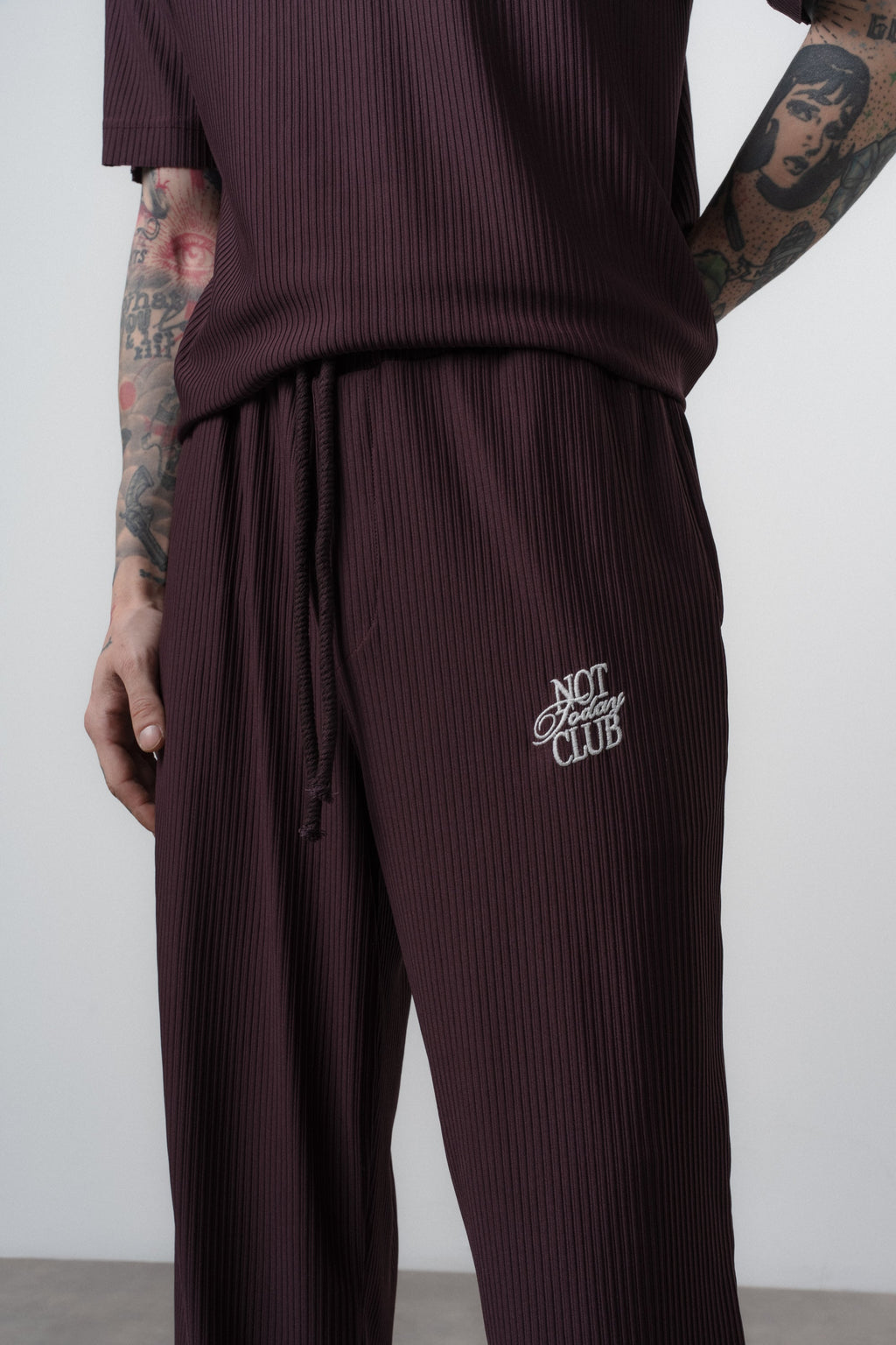 Not Today Club Regular Fit Tracksuit Burgundy