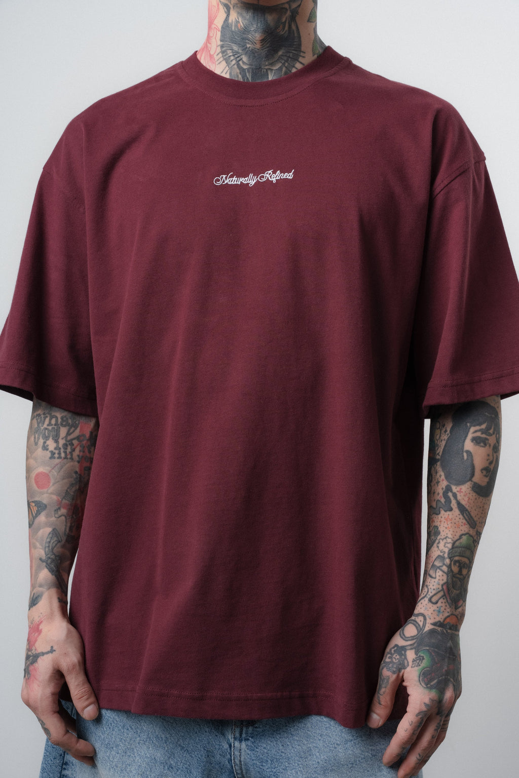 Refined Oversized T-Shirt Burgundy