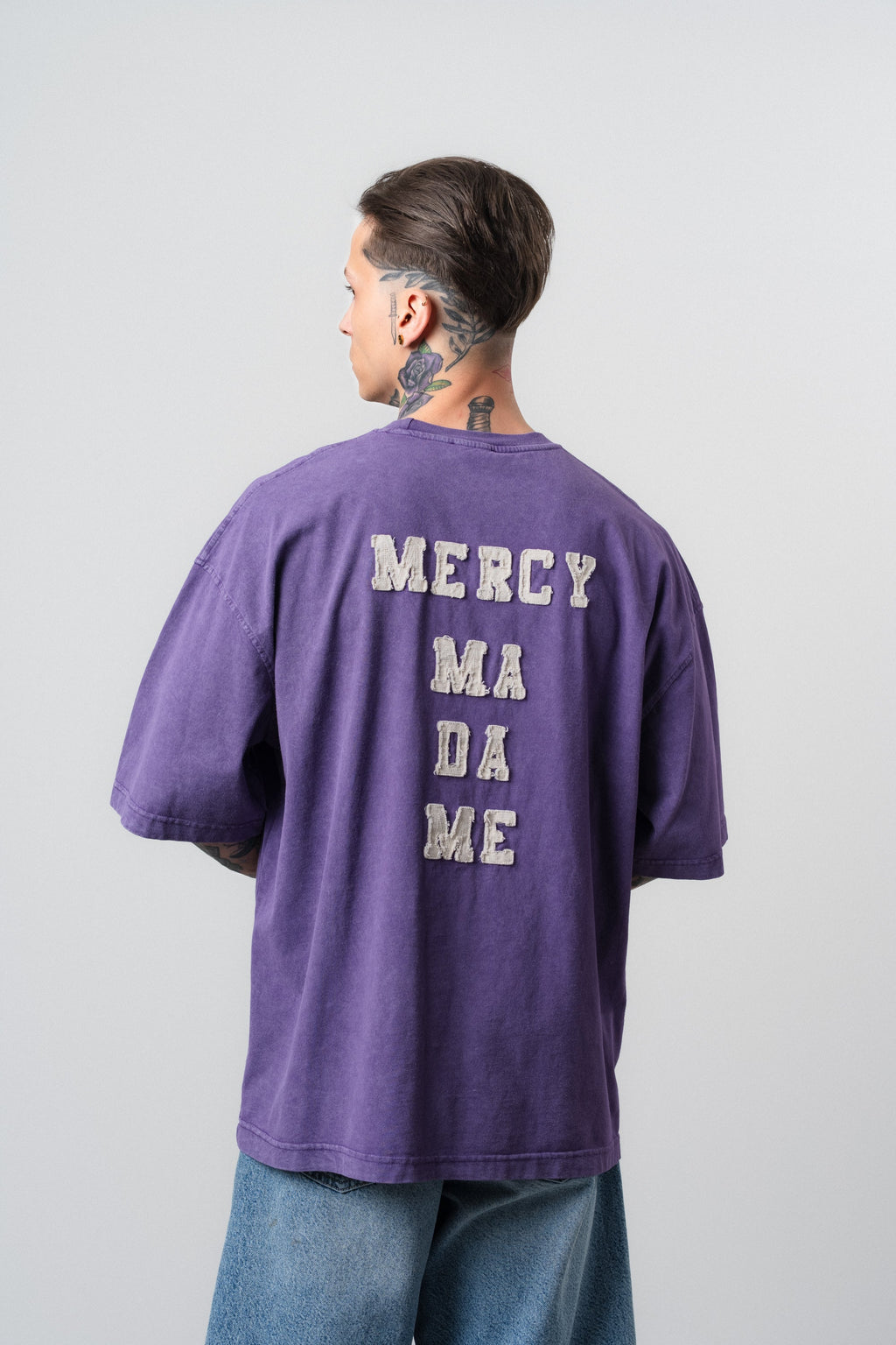 Mercy Washed Oversized T-Shirt Purple