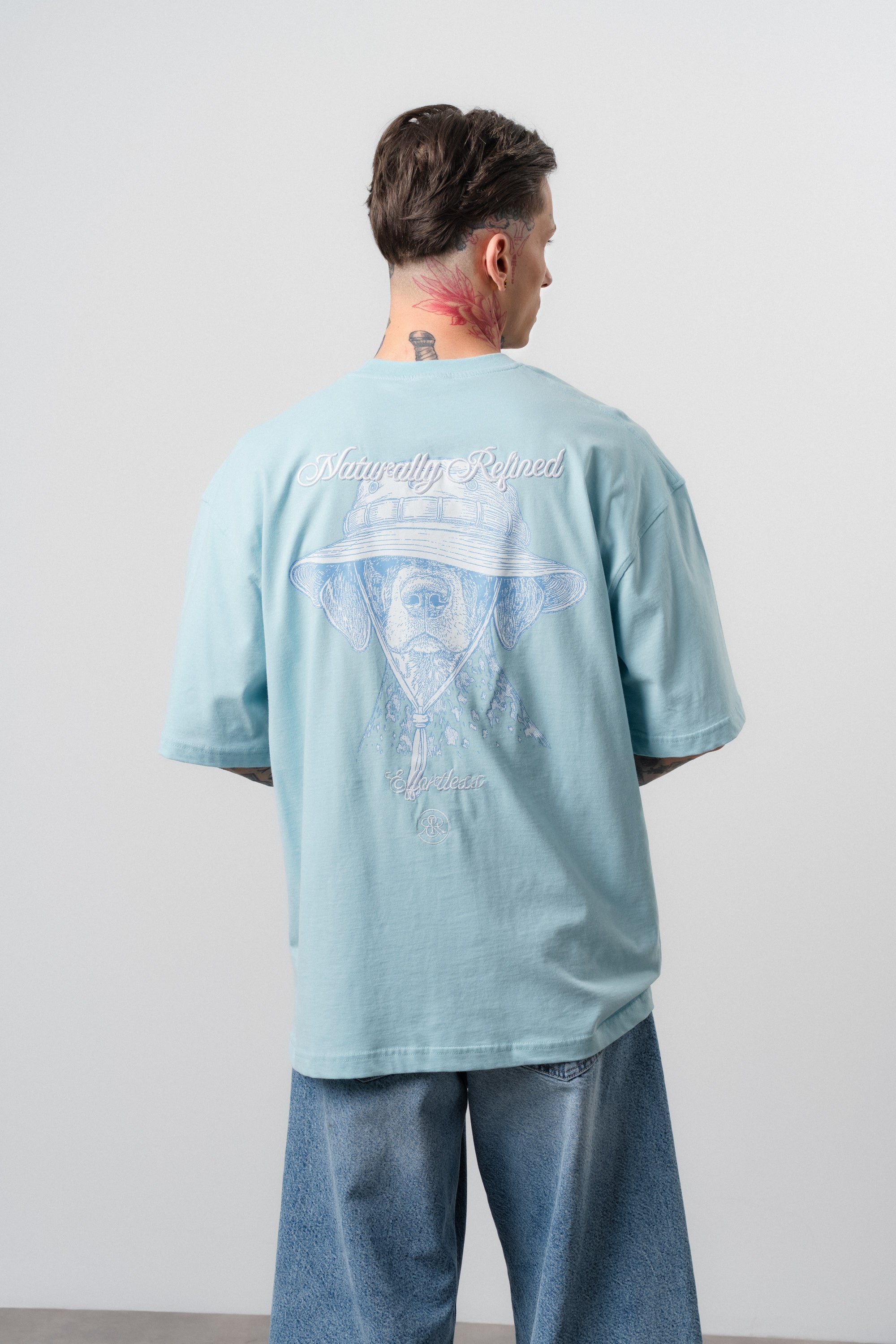 Refined Oversized T-Shirt Baby Blue