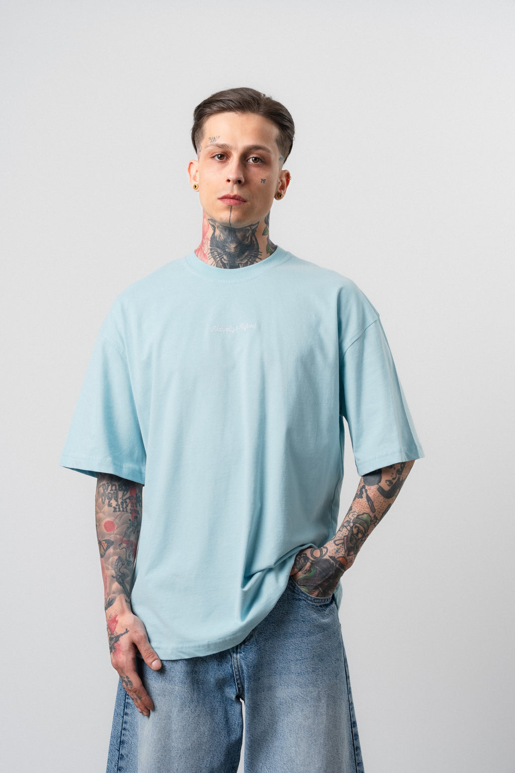 Refined Oversized T-Shirt Baby Blue