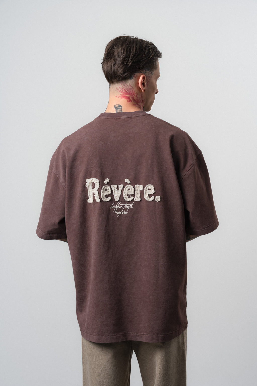 Revere Washed Oversized T-Shirt Dark Brown