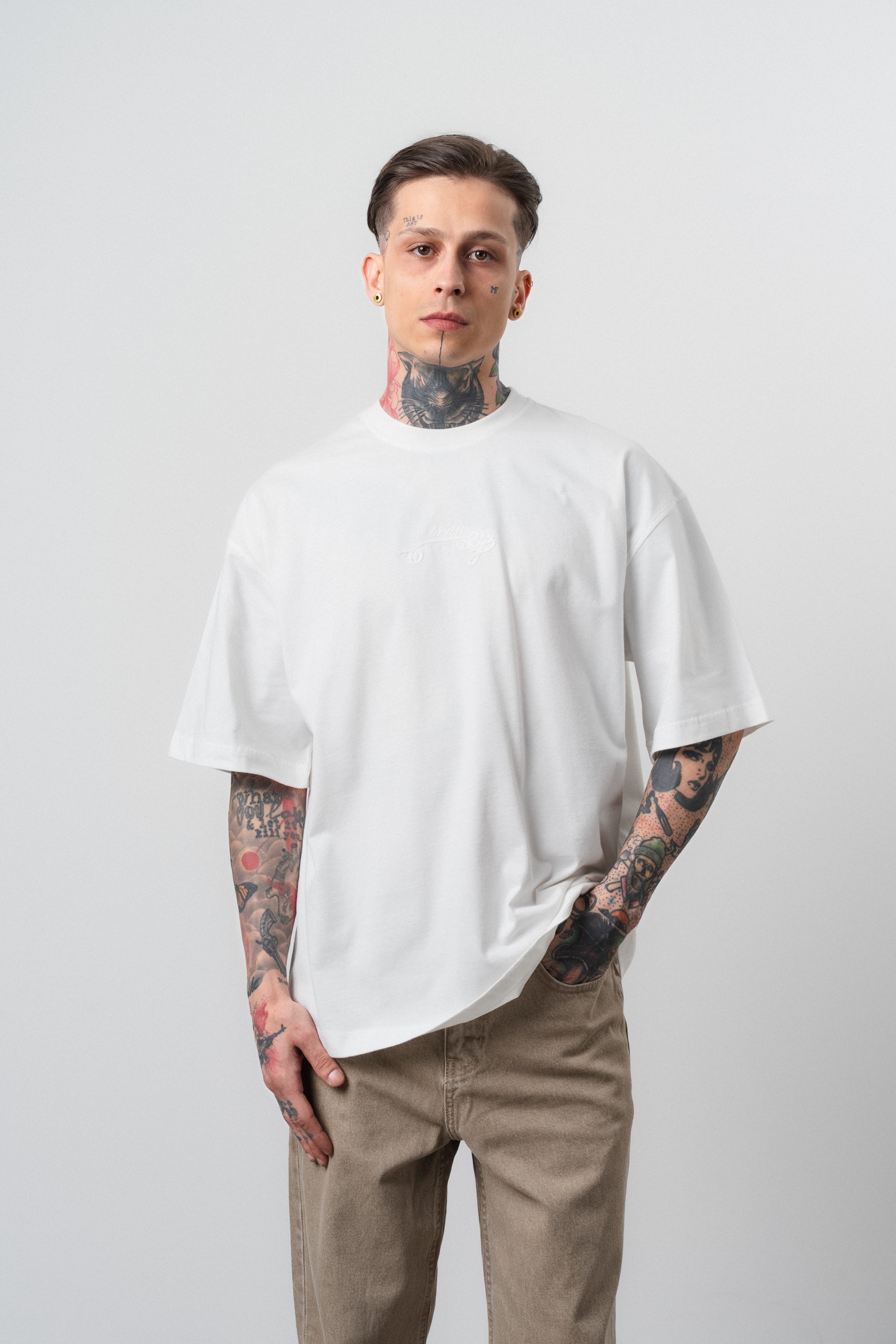Route Oversized T-Shirt Ecru