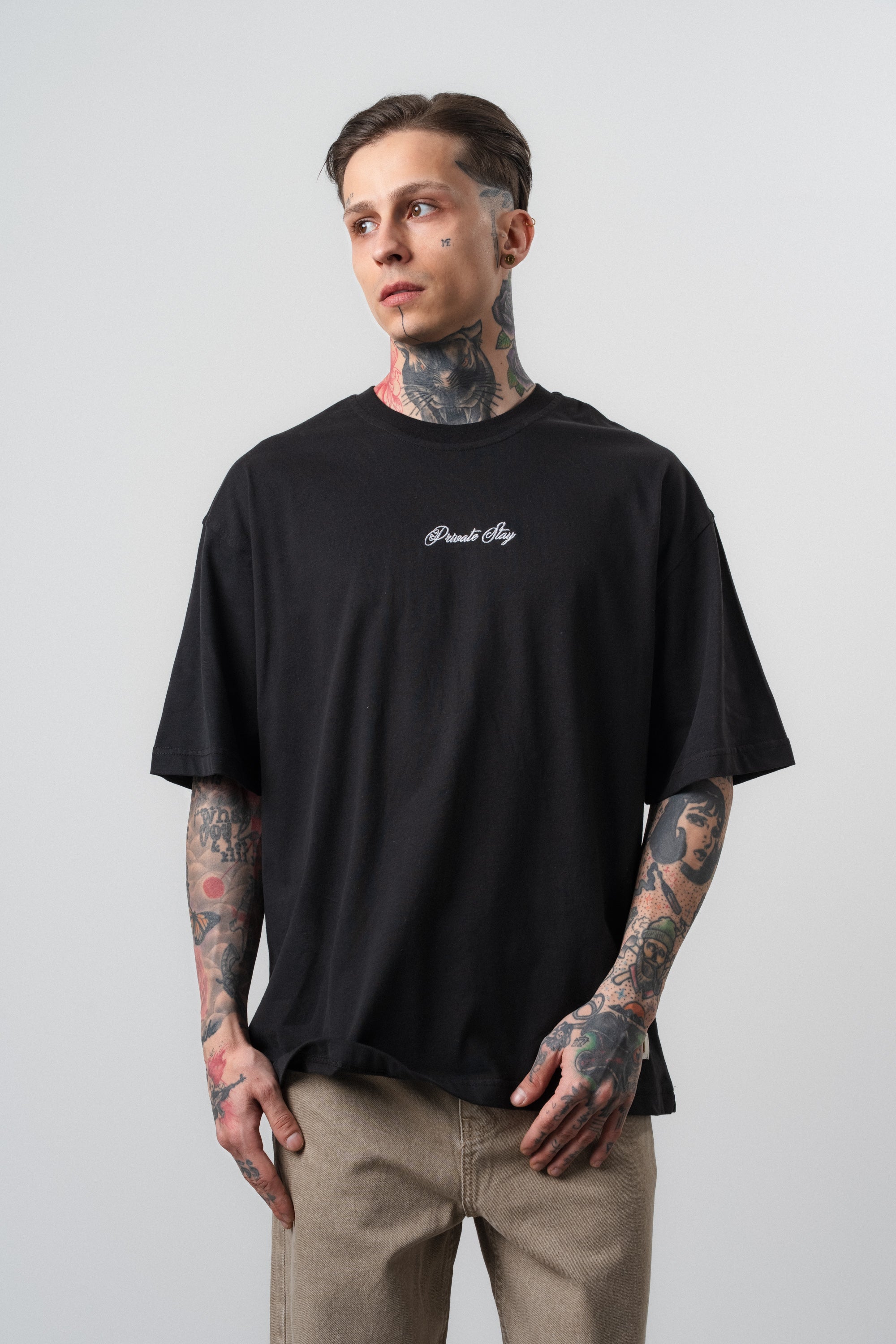 Private Oversized T-Shirt Black