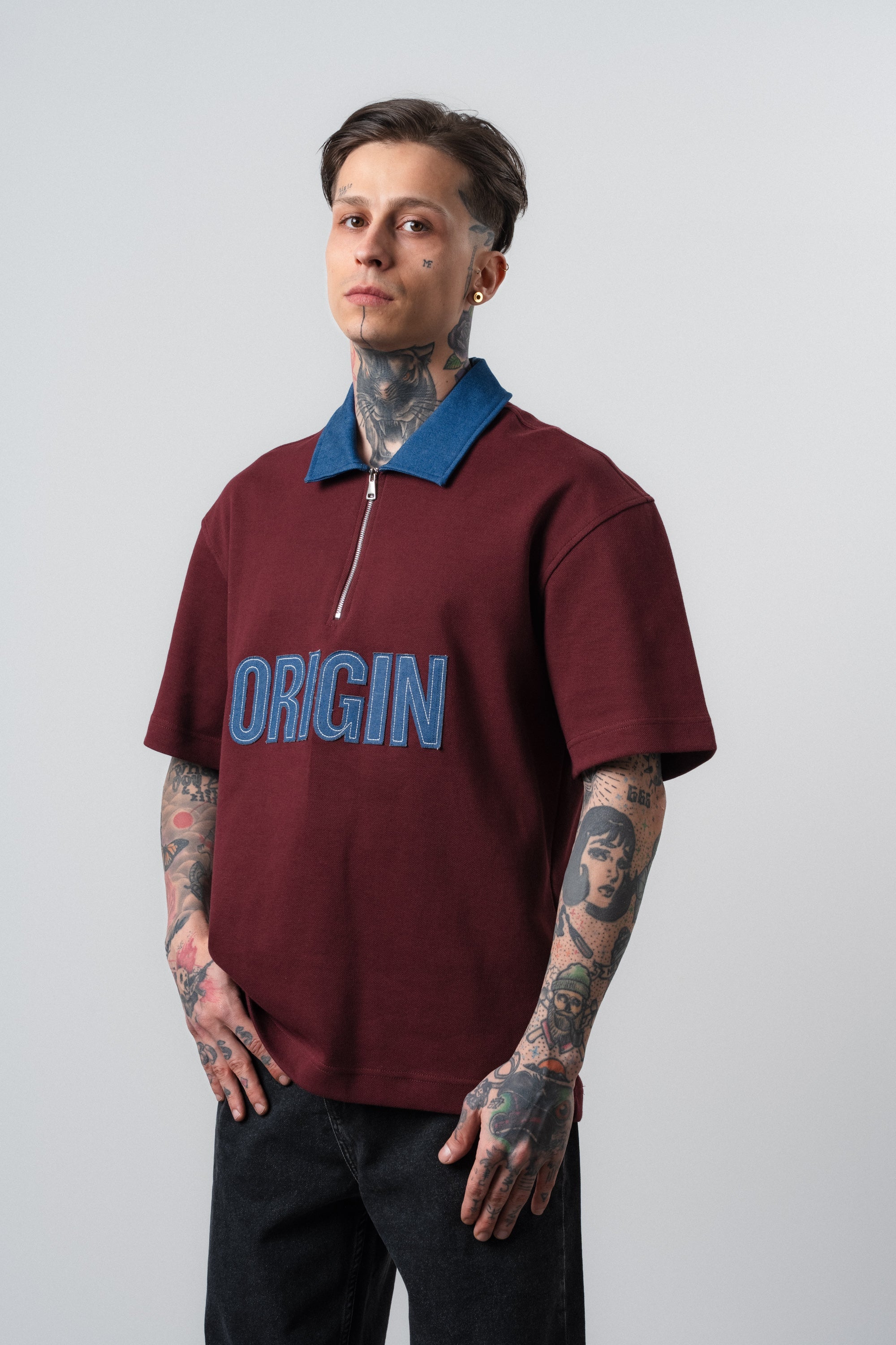 Origin Regular Fit Polo T-Shirt Burgundy
