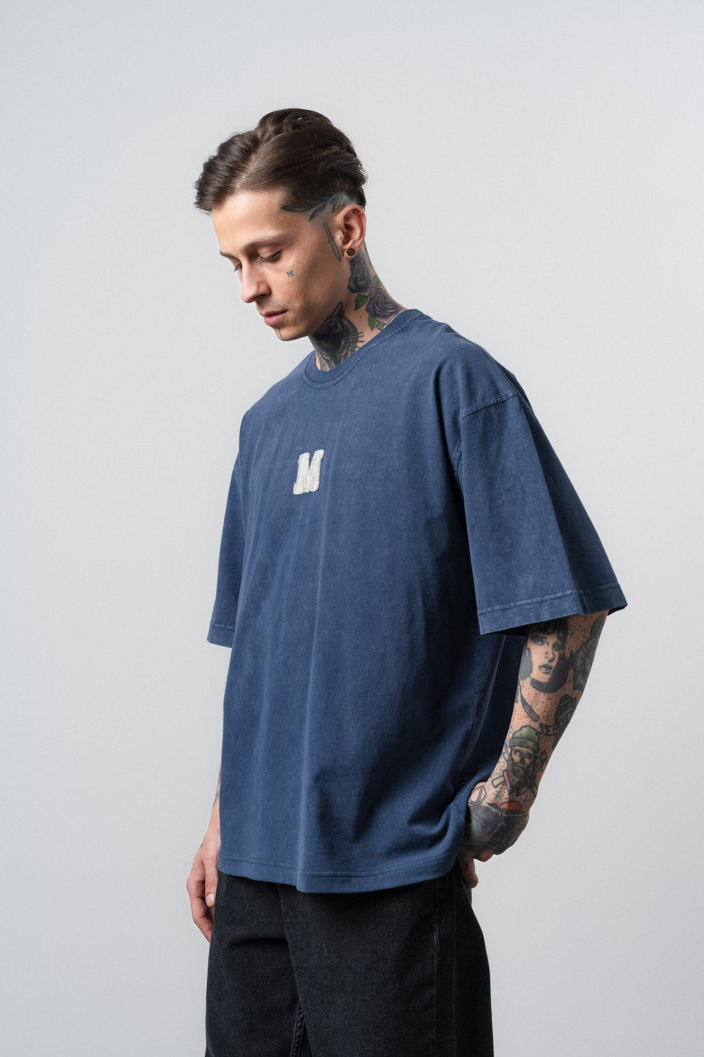 Mercy Washed Oversized T-Shirt Navy