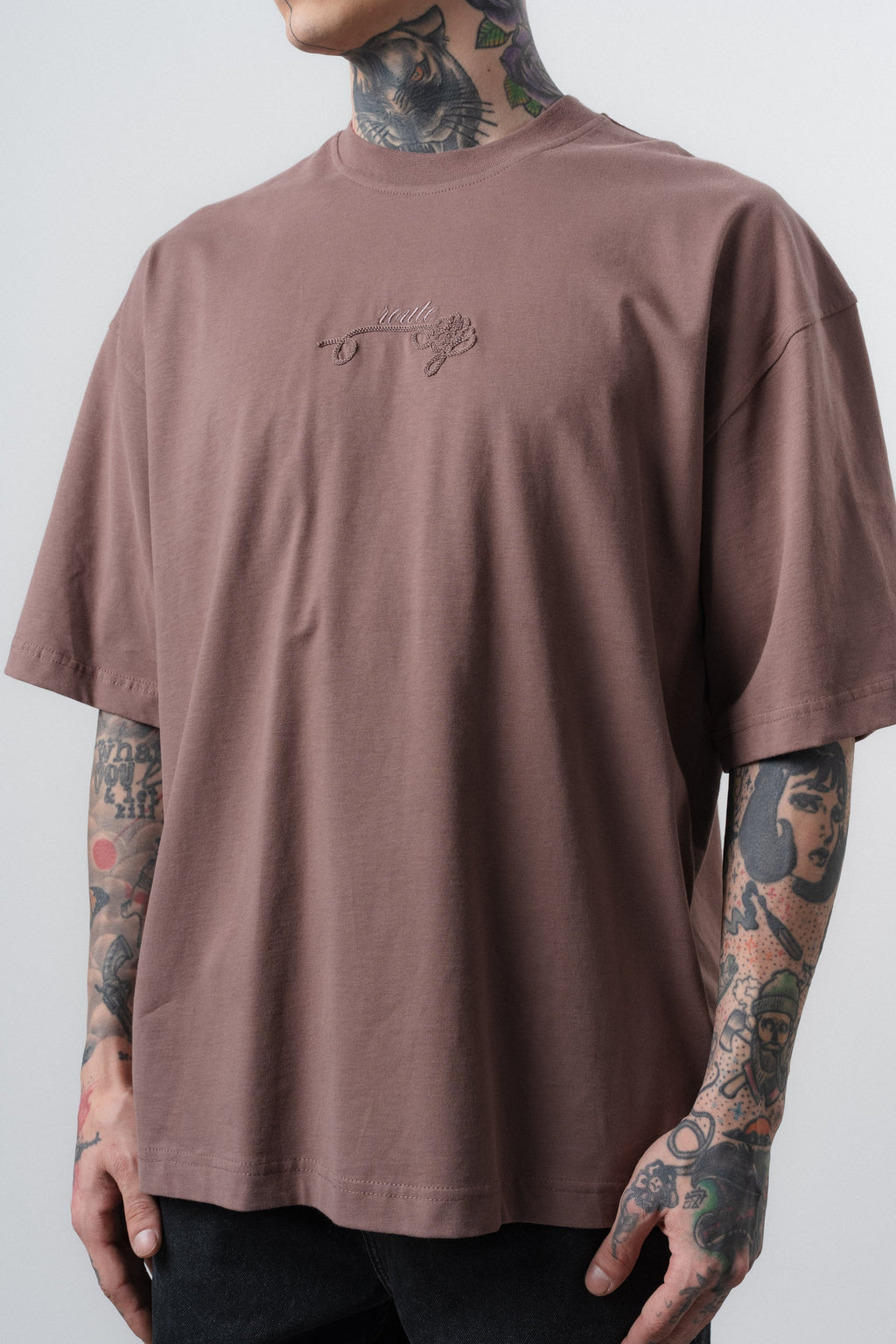 Route Oversized T-Shirt Brown