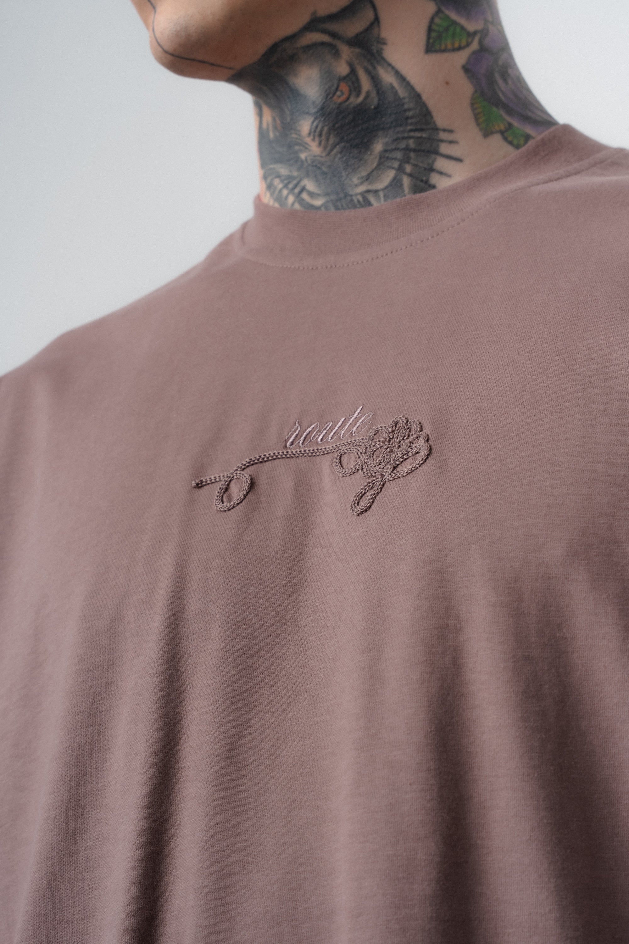 Route Oversized T-Shirt Brown