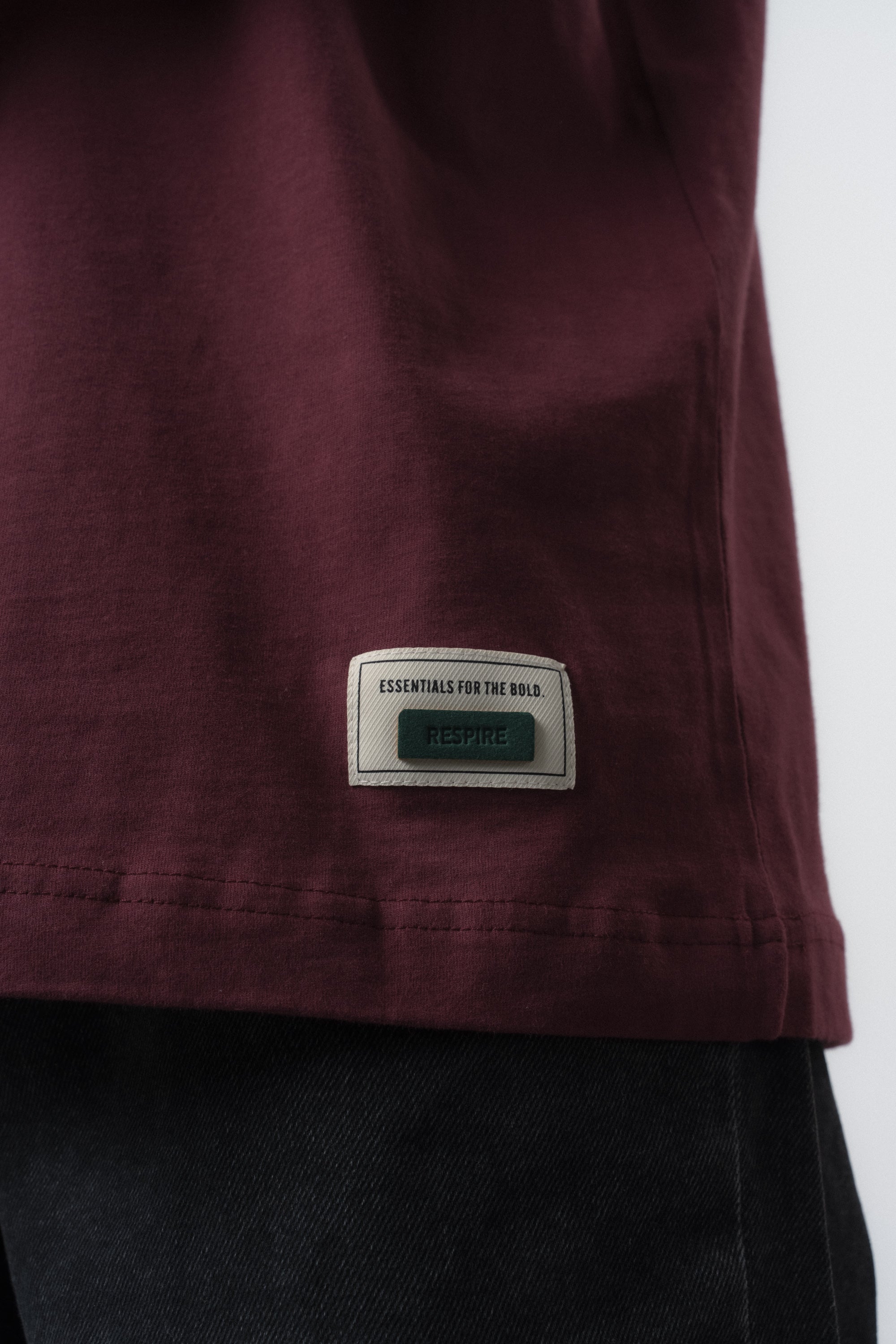 No Port Oversized T-Shirt Burgundy