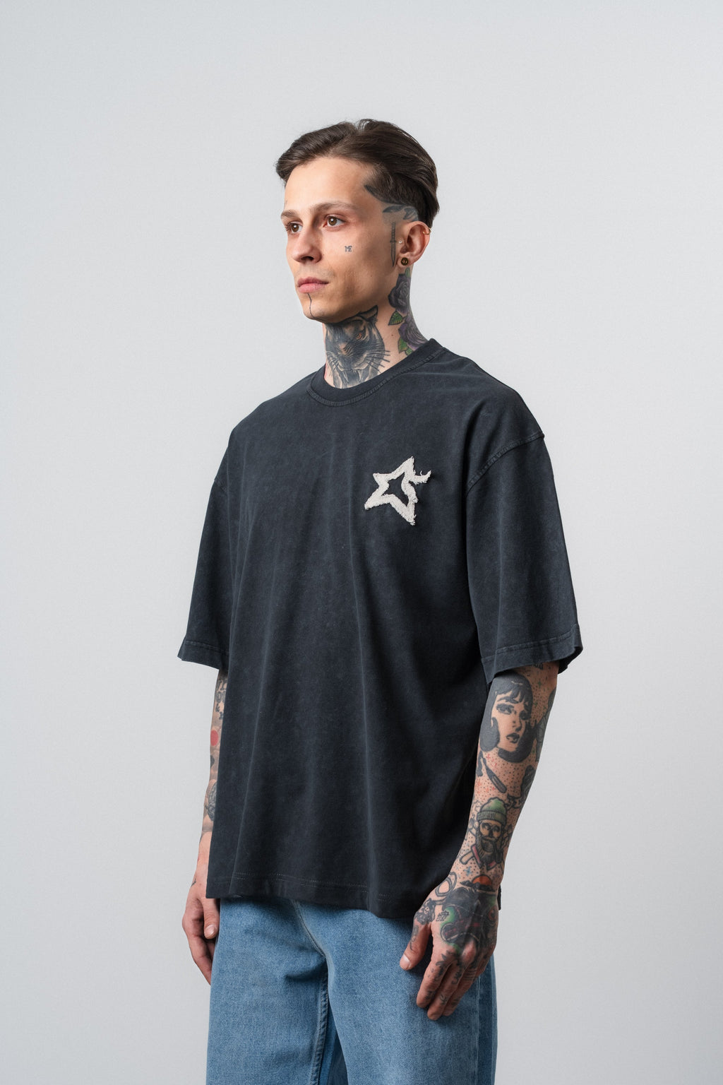 Saint Washed Oversized T-Shirt Black