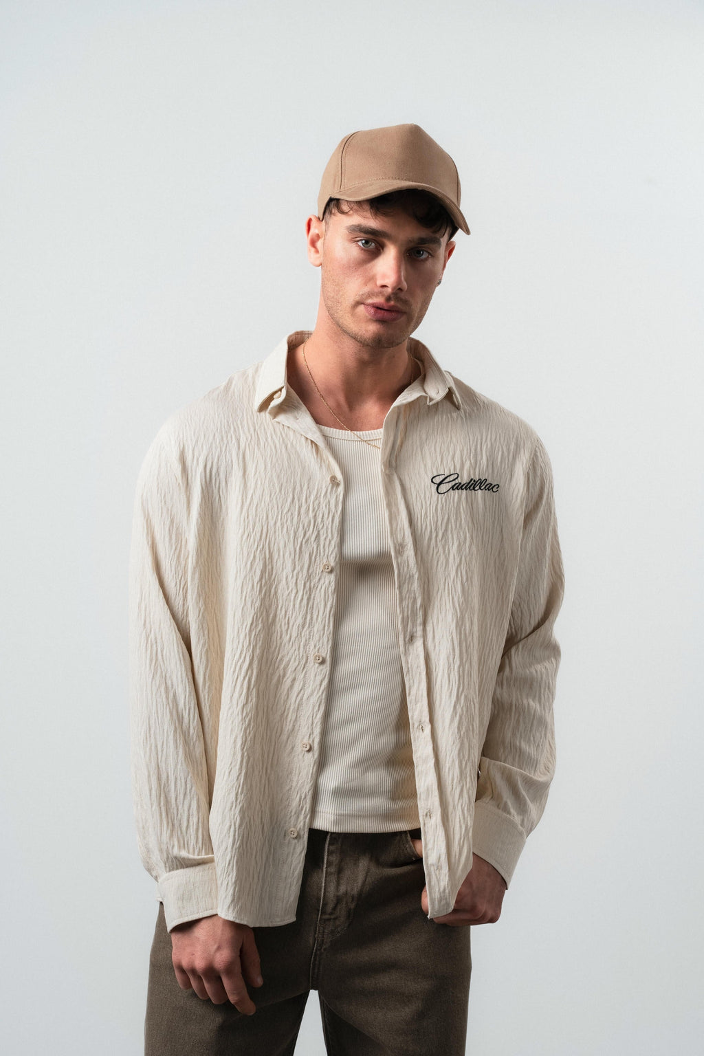 Cadillac Oversized Shirt Beige