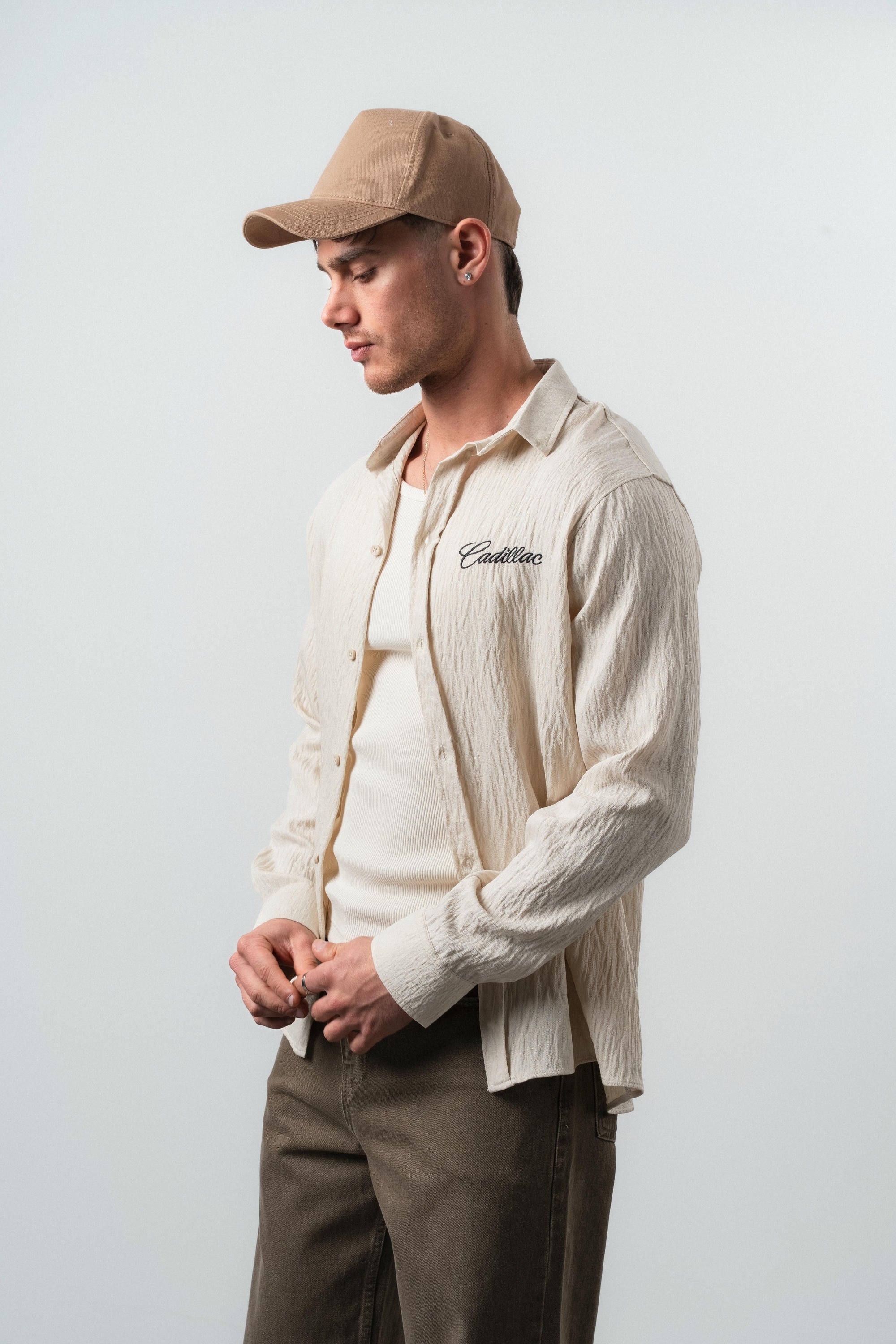Cadillac Oversized Shirt Beige