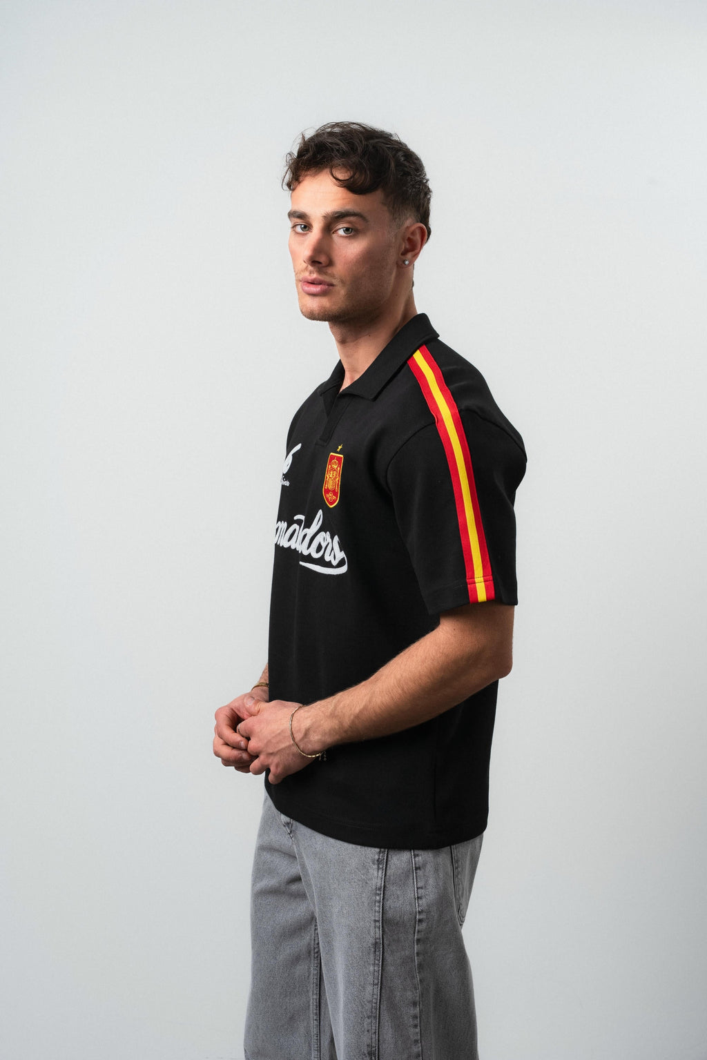 Spain Regular Fit Retro T-Shirt Black