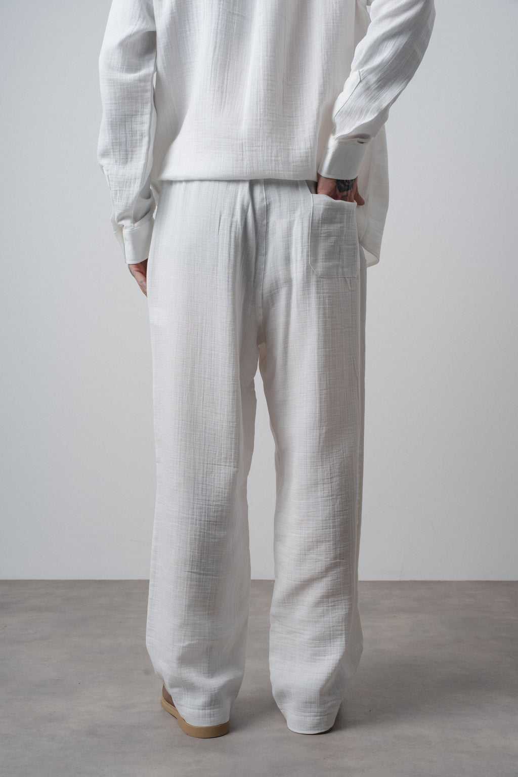 Muslin Baggy Sweatpant Ecru