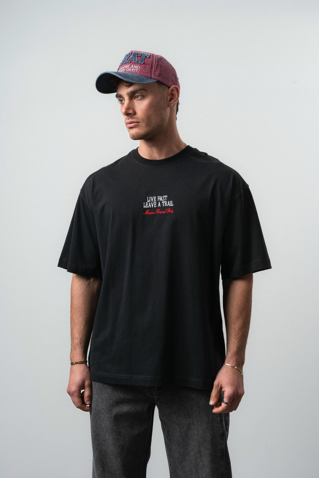 Live Fast Oversized T-Shirt Black