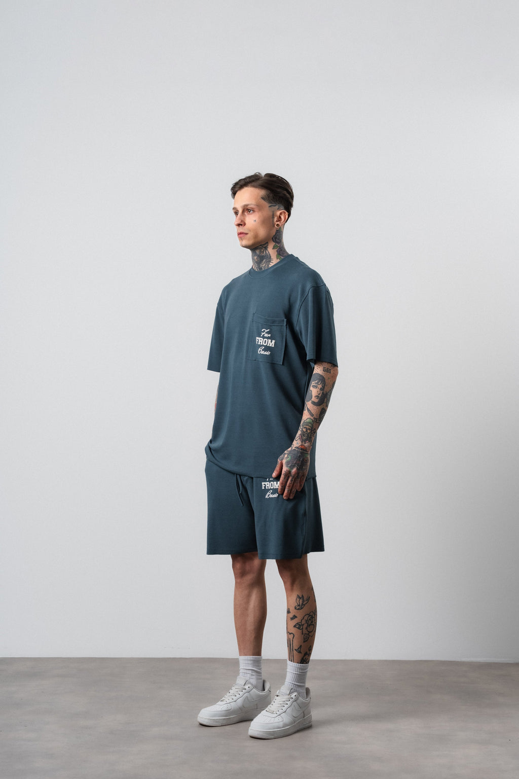 Far From Basic Regular Fit Set Petrol Blue