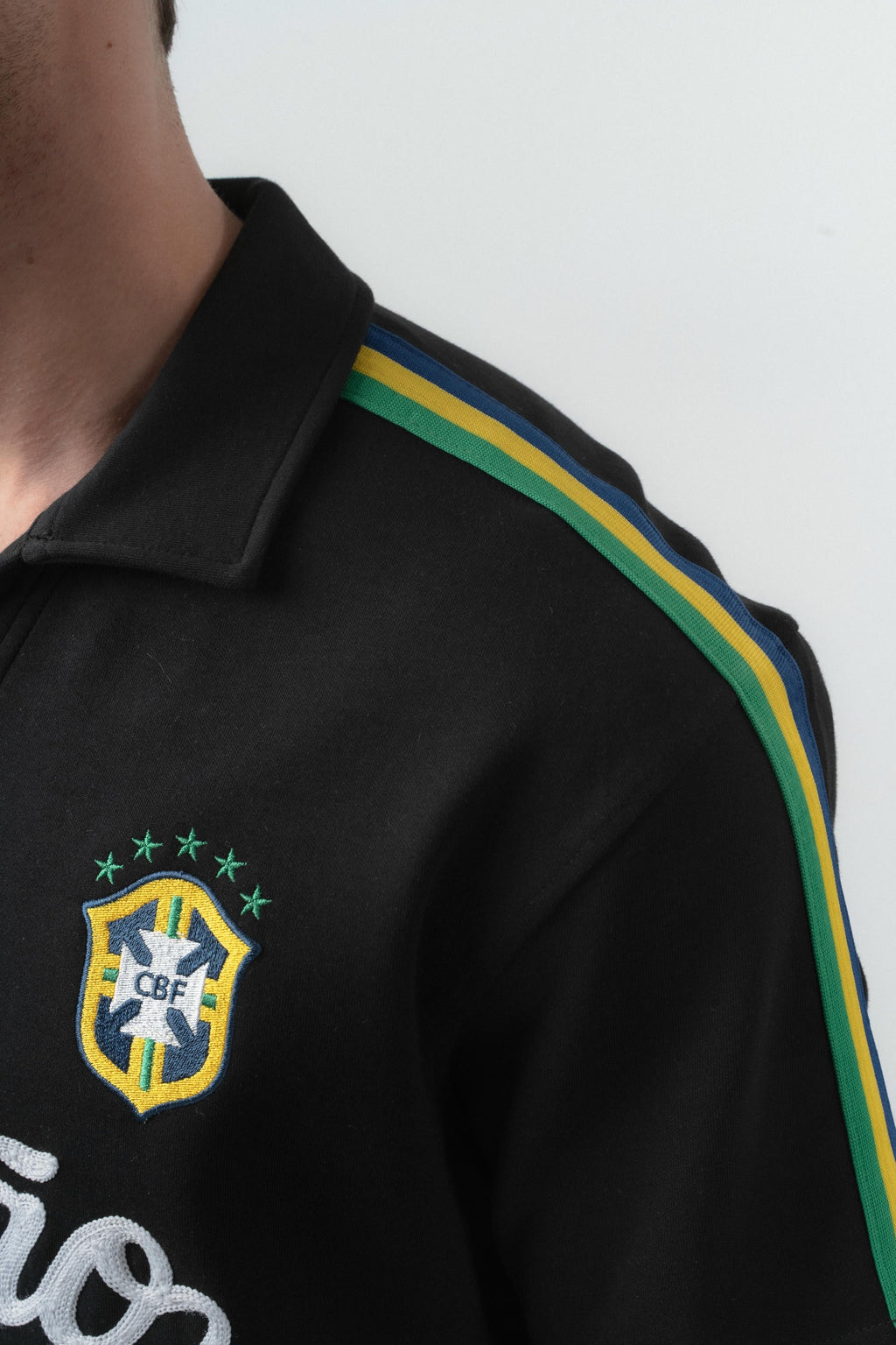 Brazil Regular Fit Retro T-Shirt Black