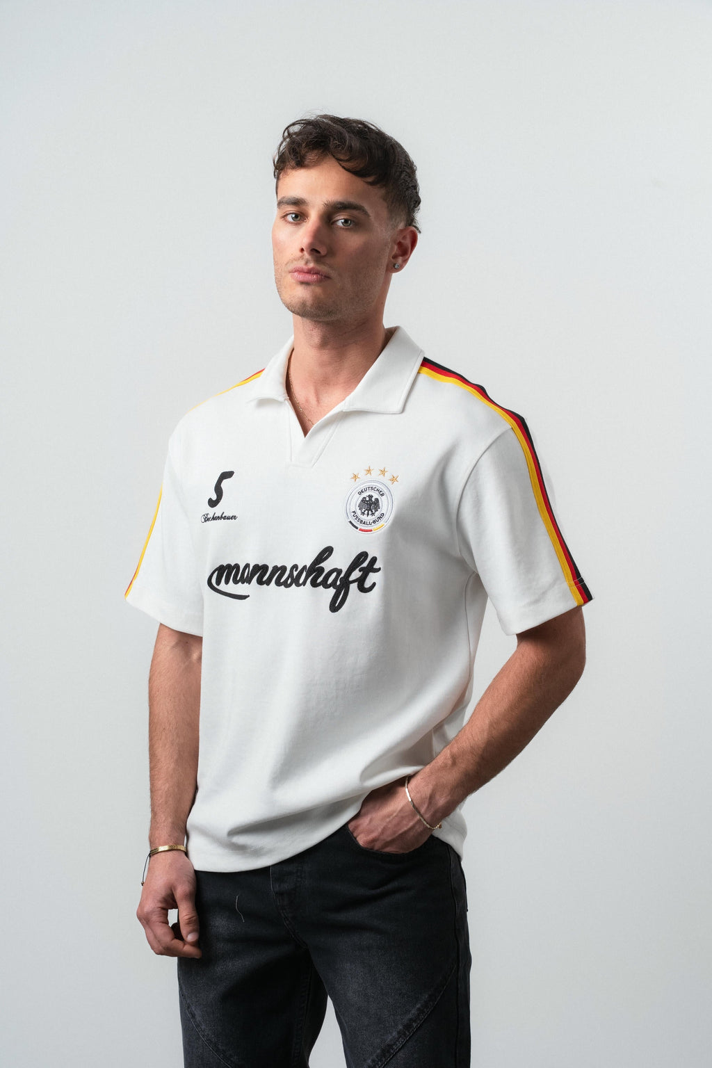 Germany Regular Fit Retro T-Shirt Ecru