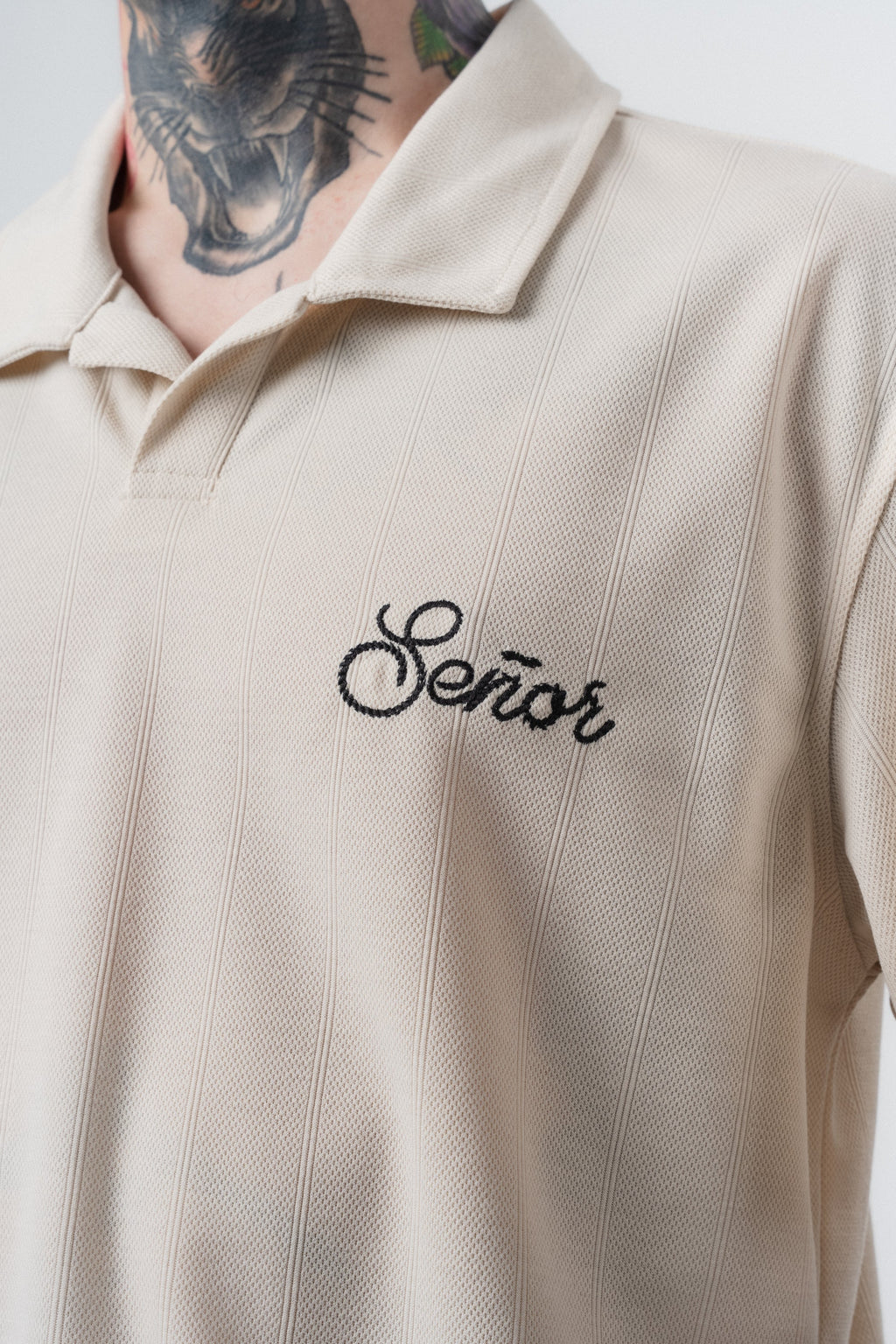 Senor Regular Fit Polo T-Shirt Beige