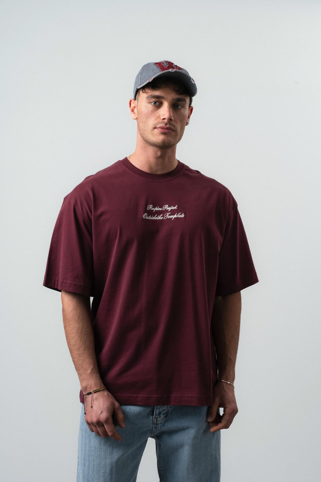 Res Project Oversized T-Shirt Burgundy