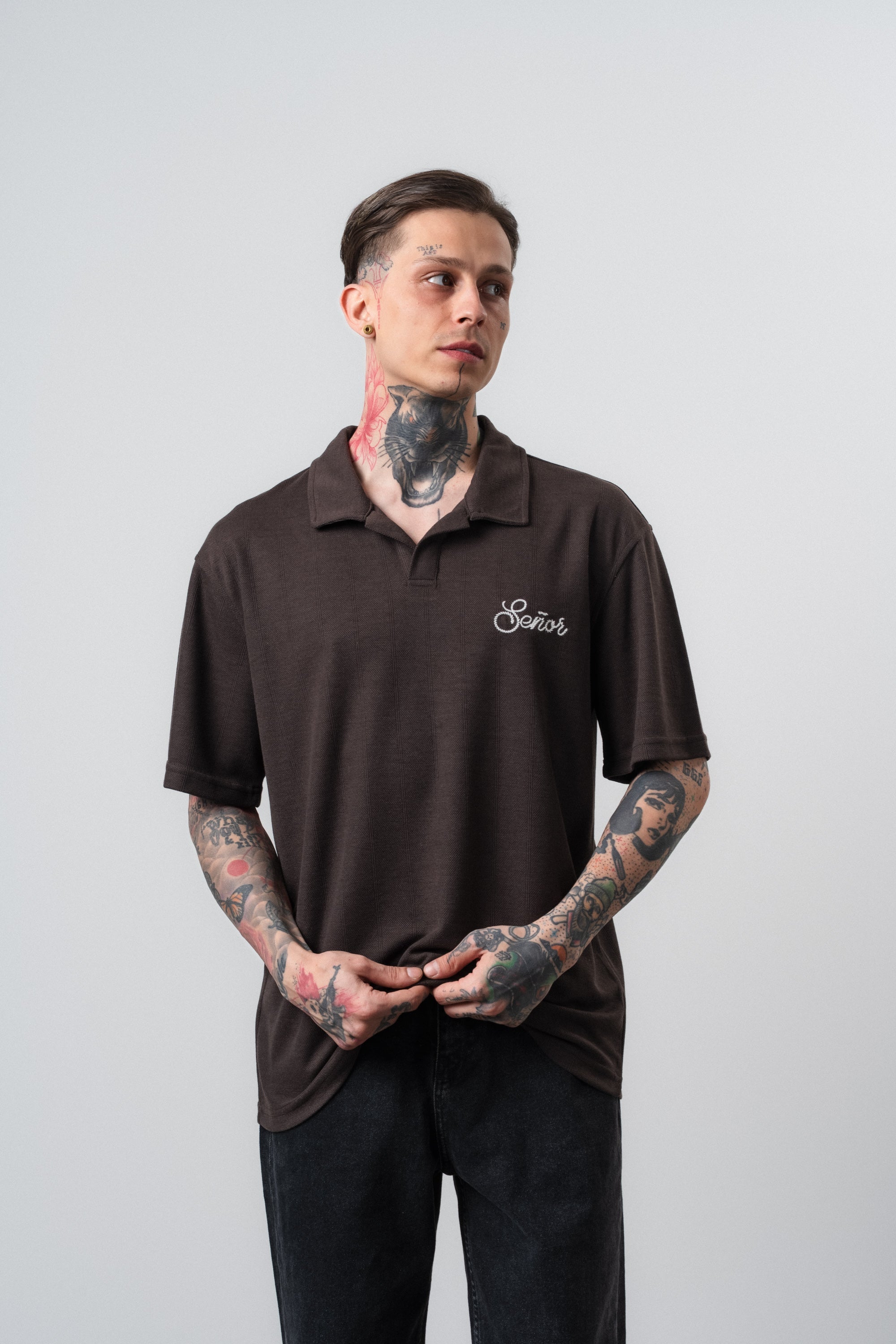 Senor Regular Fit Polo T-Shirt Brown