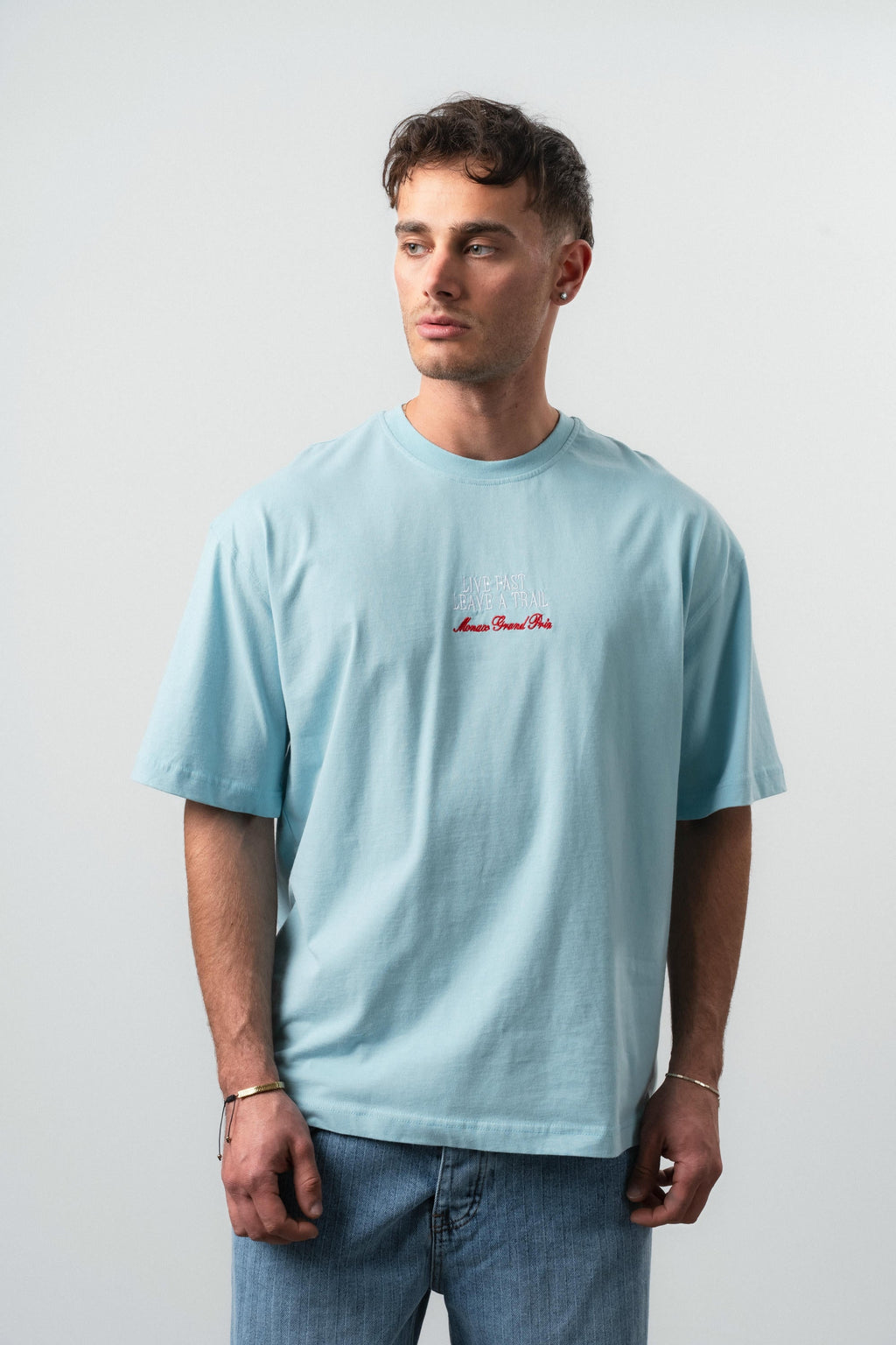 Live Fast Oversized T-Shirt Baby Blue