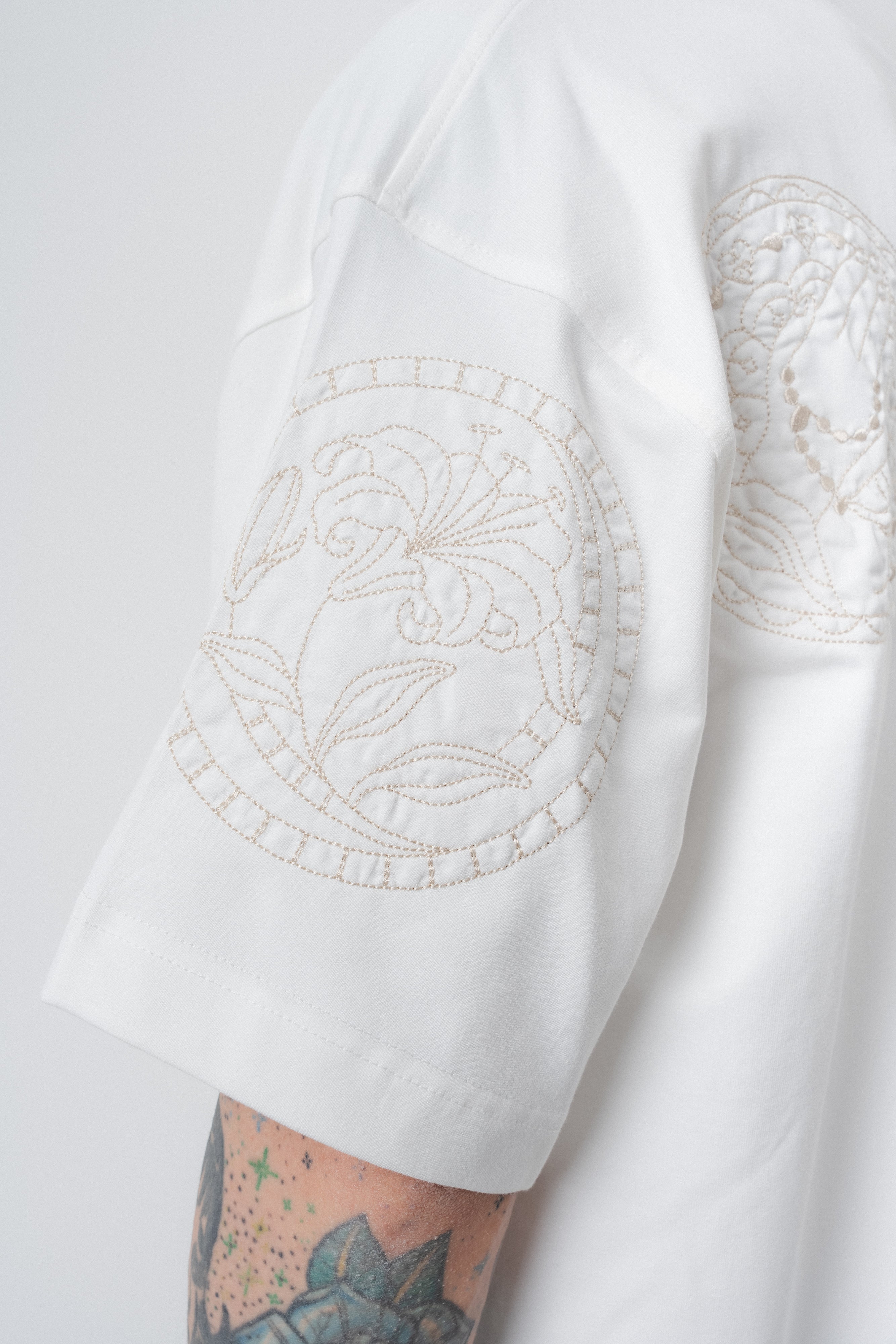 Rosette Oversized T-Shirt Ecru