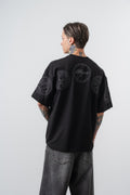 Rosette Oversized T-Shirt Black