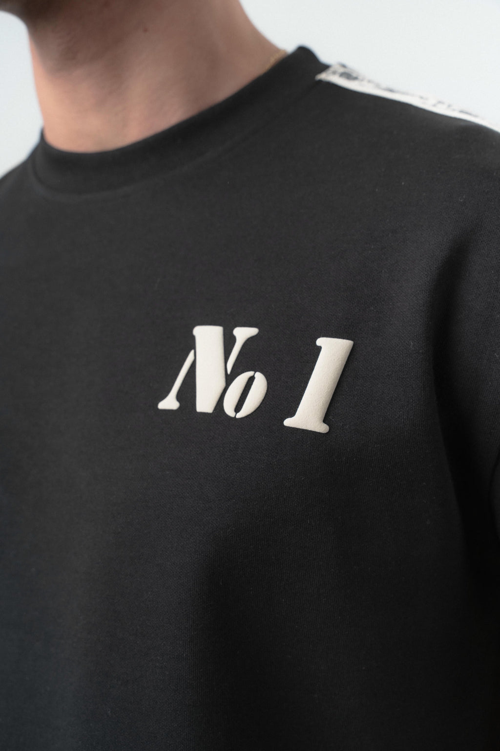 No1 Striped Regular Fit Tracksuit Black
