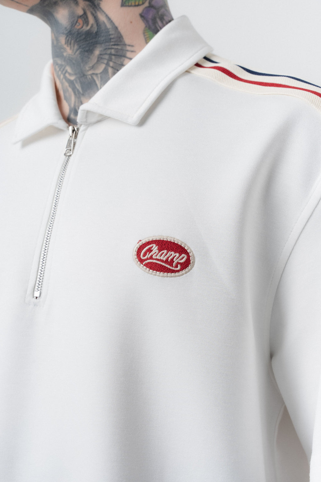 Champ Striped Regular Fit Tracksuit Ecru
