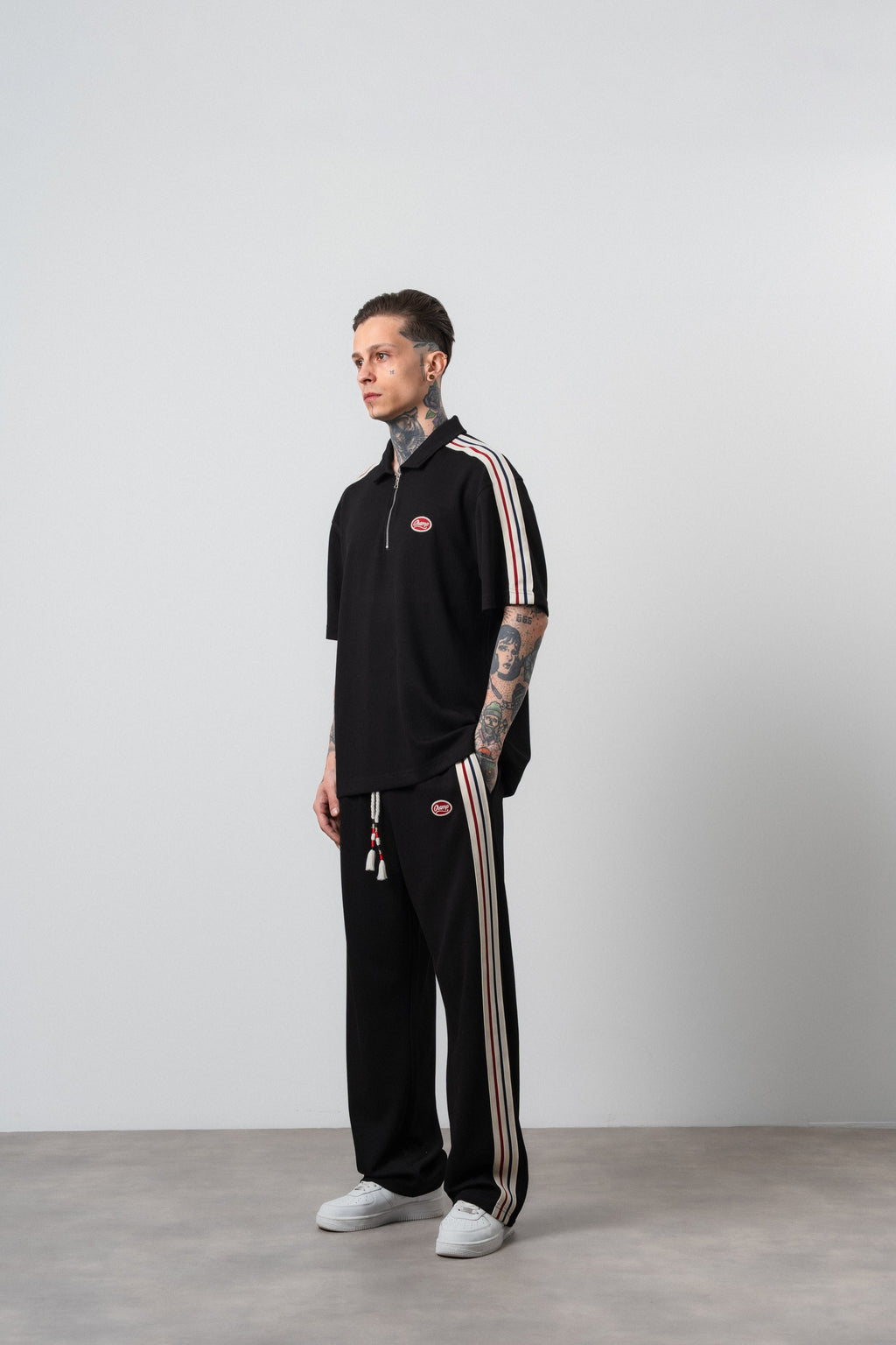 Champ Striped Regular Fit Tracksuit Black
