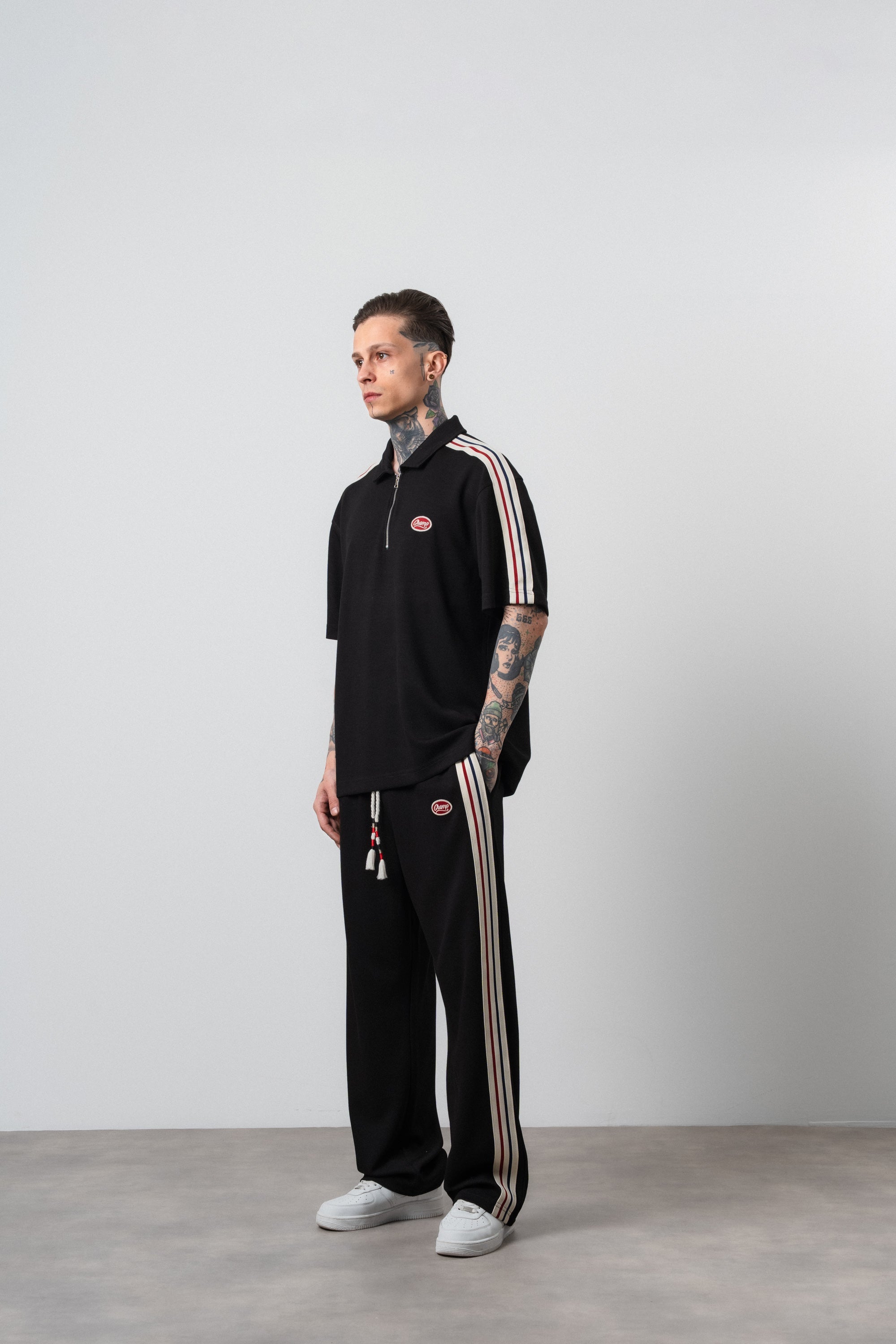 Champ Striped Regular Fit Tracksuit Black