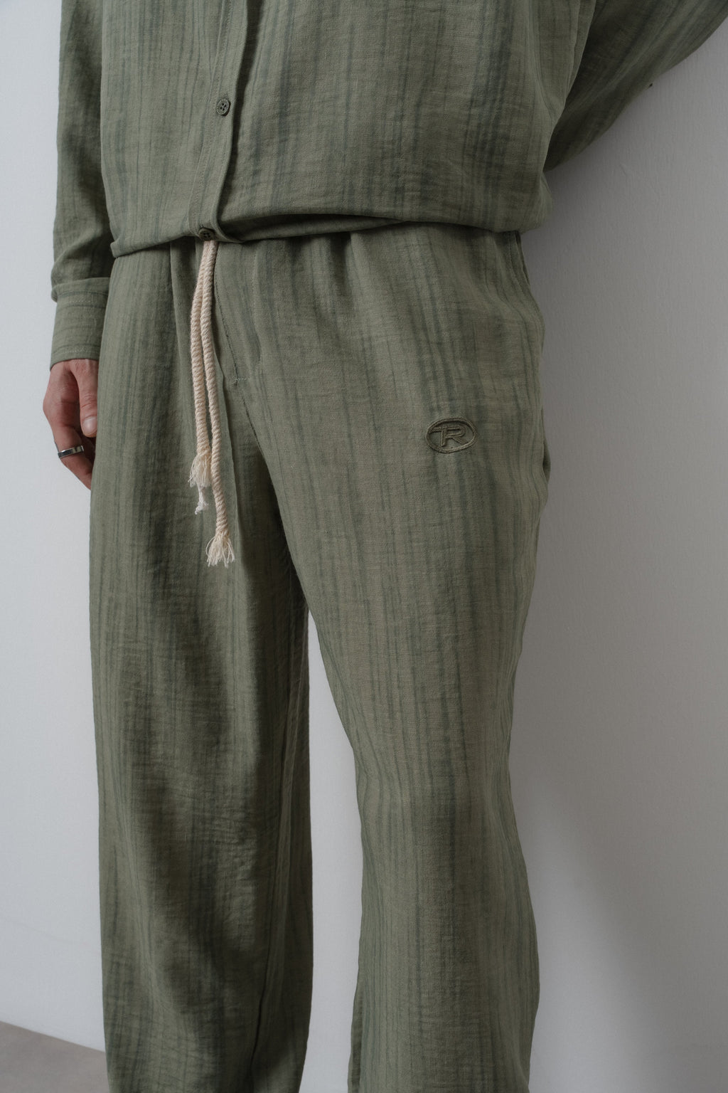 R Embroidered Oversized Tracksuit Pastel Green