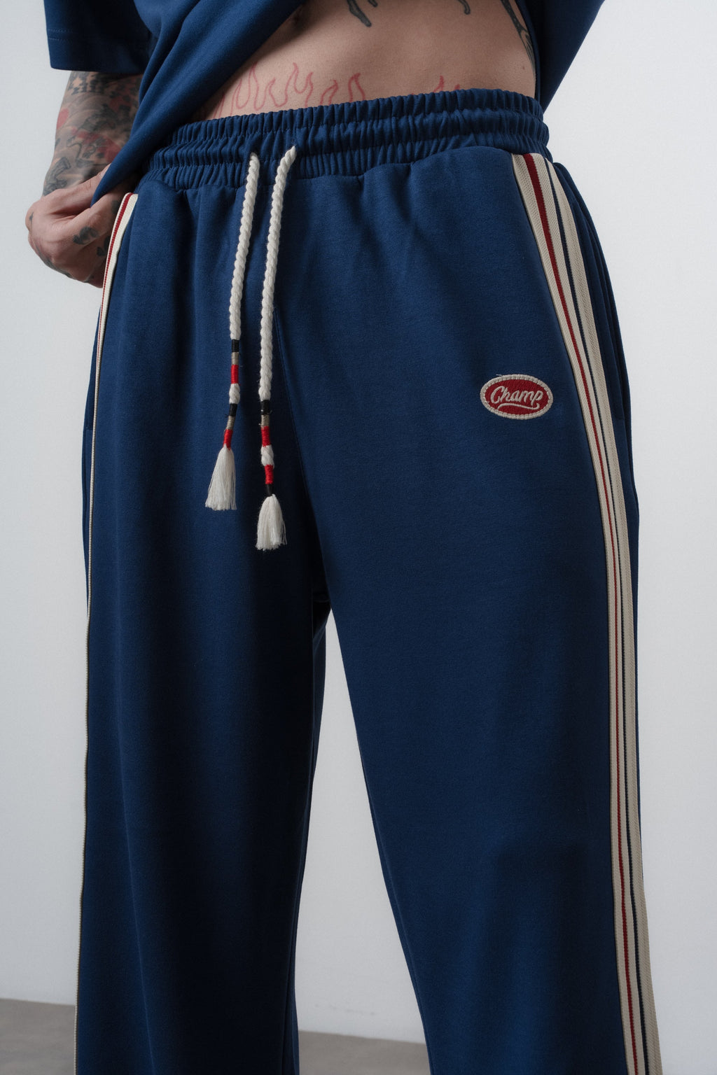 Champ Striped Regular Fit Tracksuit Navy