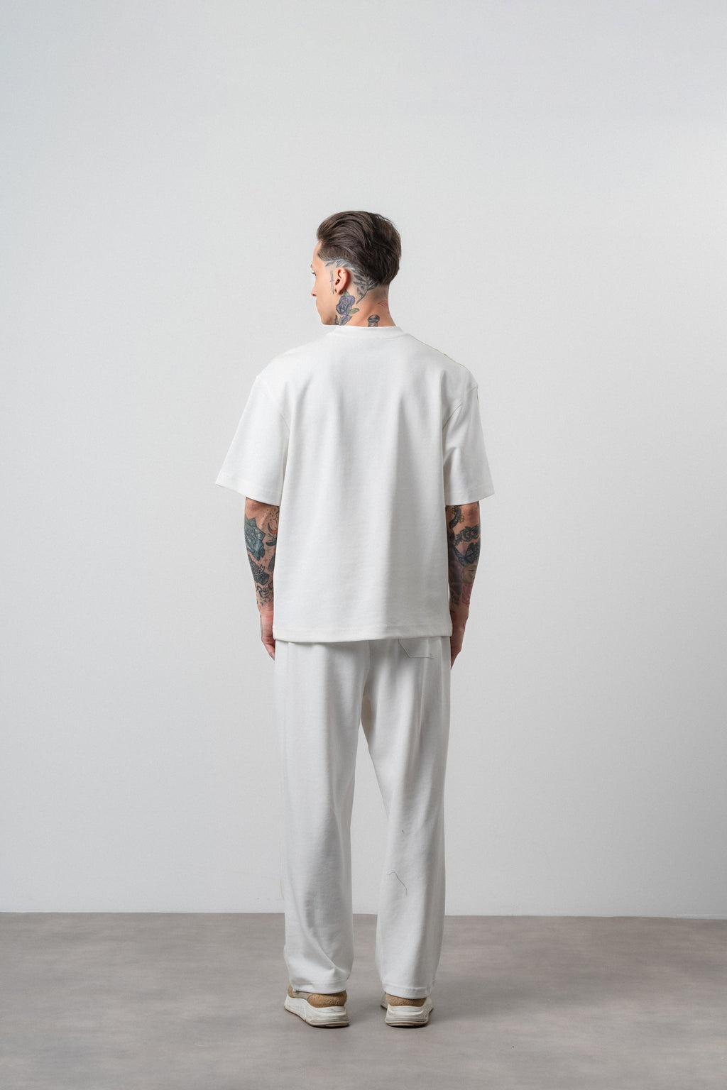 FFB Striped Regular Fit Tracksuit Ecru